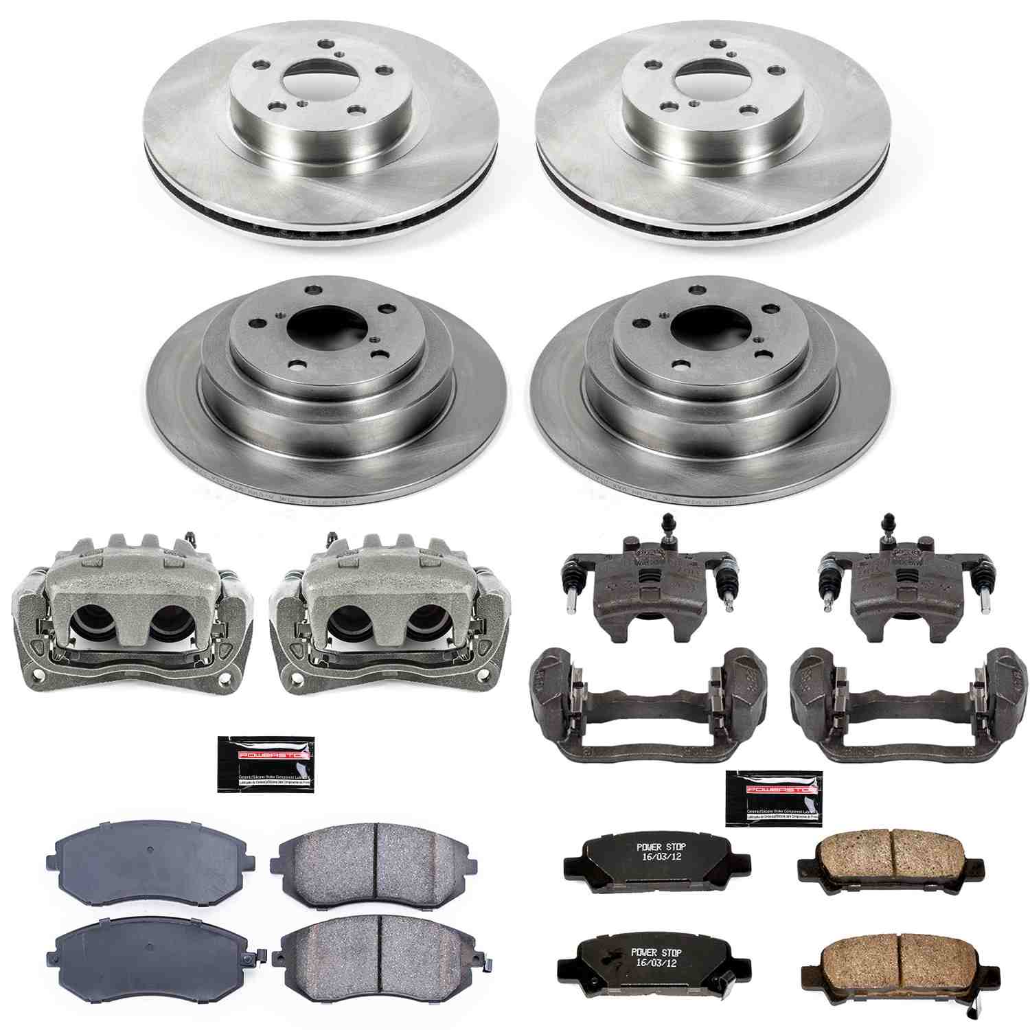 Power Stop 02-03 Subaru Impreza Front & Rear Autospecialty Brake Kit w/Calipers