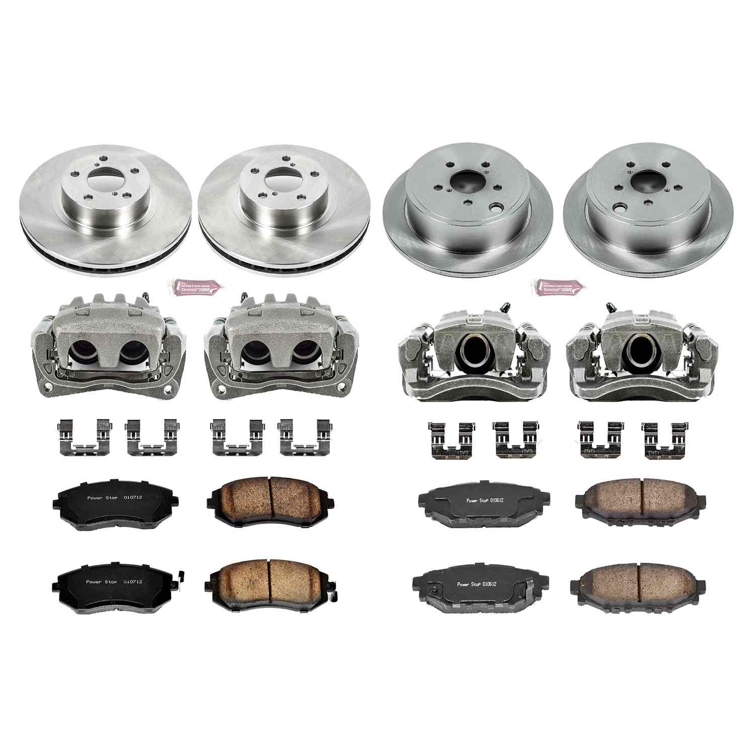 Power Stop 08-10 Subaru Impreza Front & Rear Autospecialty Brake Kit w/Calipers