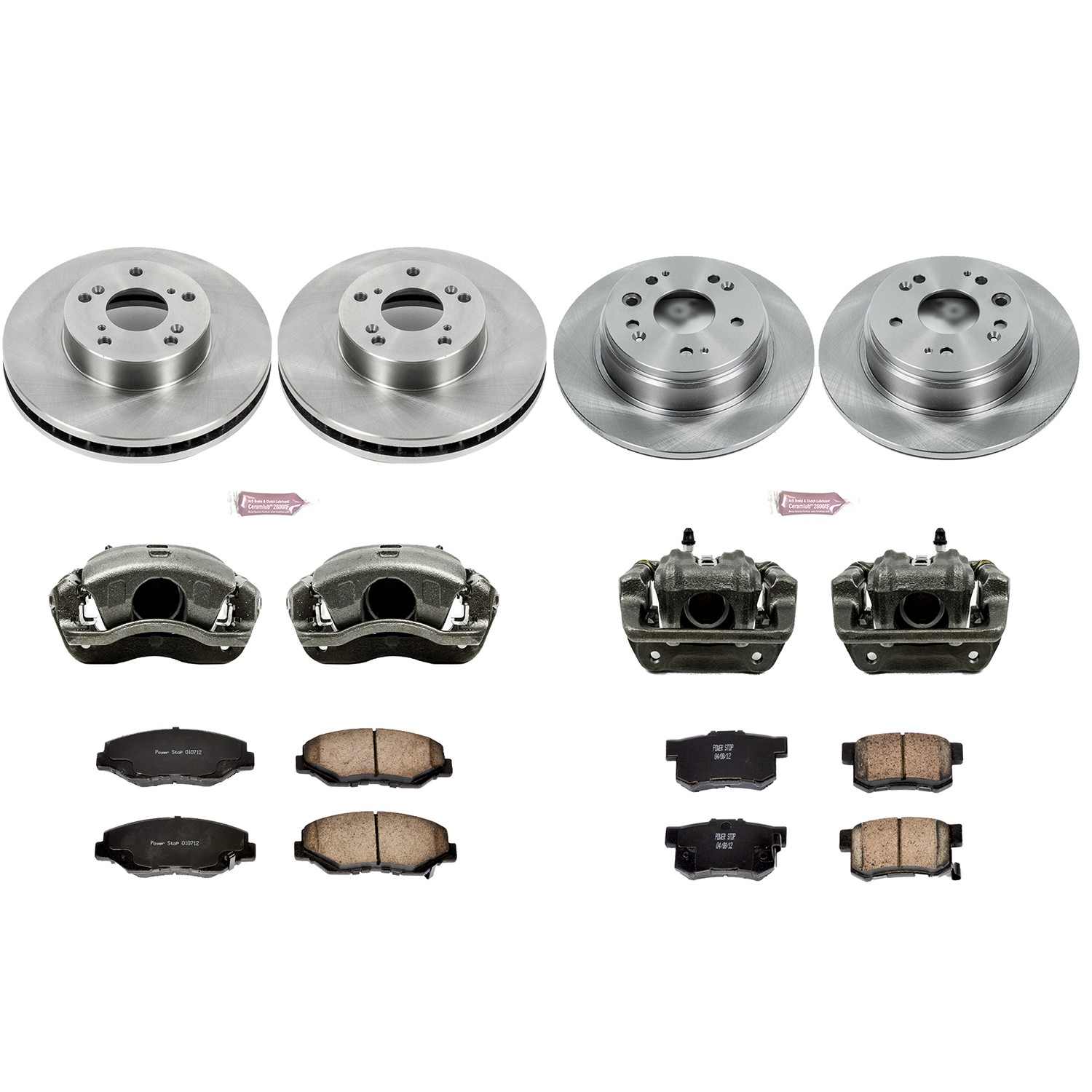 Power Stop 02-04 Honda CR-V Front & Rear Autospecialty Brake Kit w/Calipers
