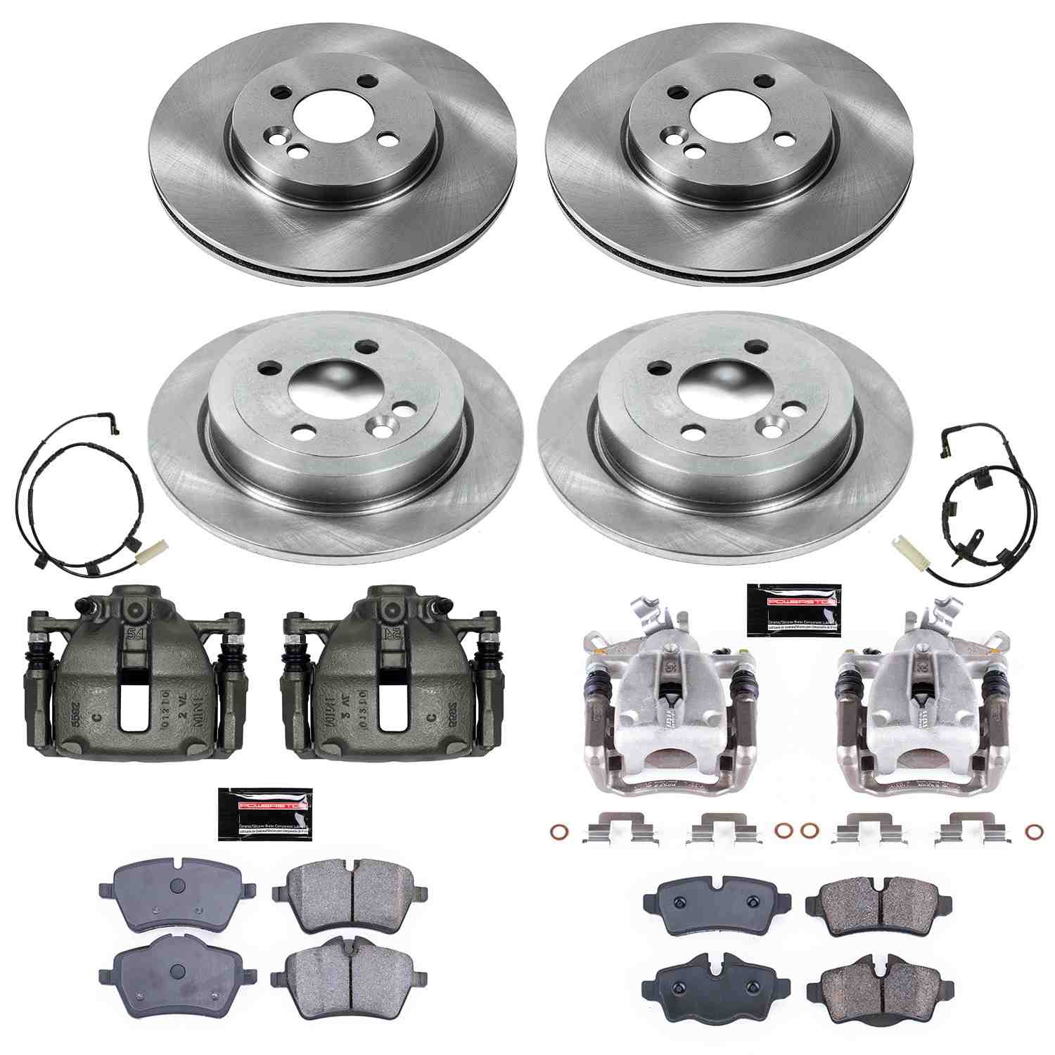 Power Stop 07-10 Mini Cooper Front & Rear Autospecialty Brake Kit w/Calipers