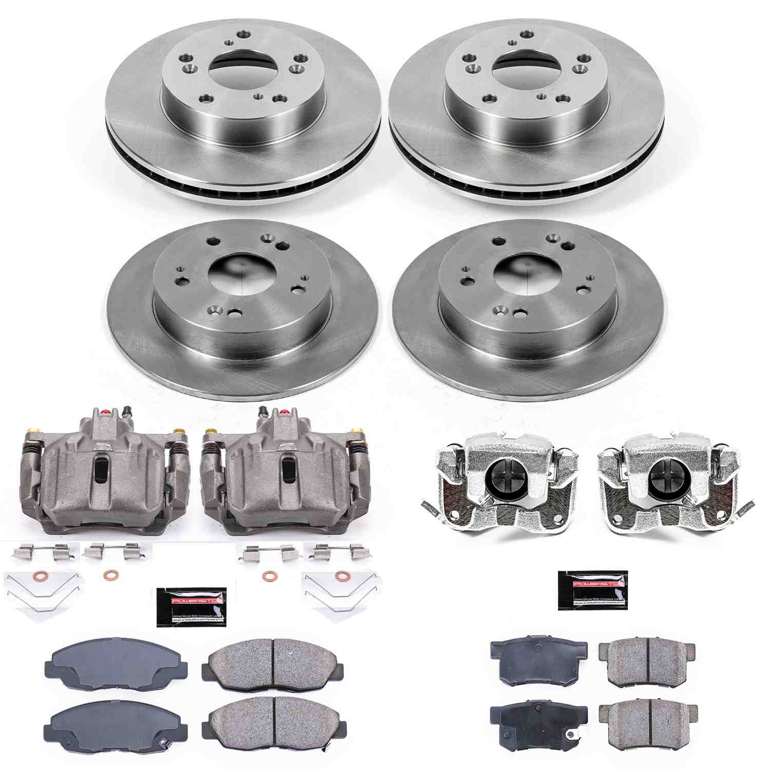 Power Stop 2012 Honda Civic Front & Rear Autospecialty Brake Kit w/Calipers
