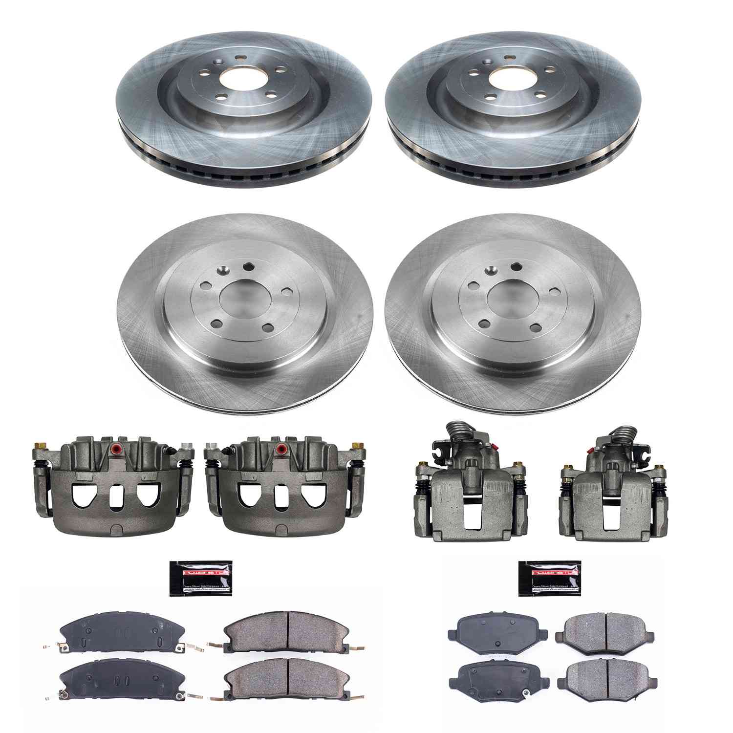 Power Stop 13-17 Ford Explorer Front & Rear Autospecialty Kit w/Cals