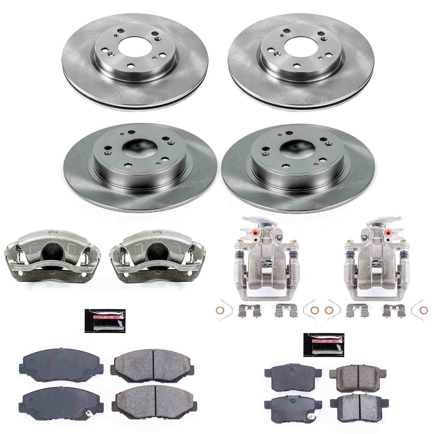 Power Stop 13-17 Honda Accord Front & Rear Autospecialty Brake Kit w/Calipers