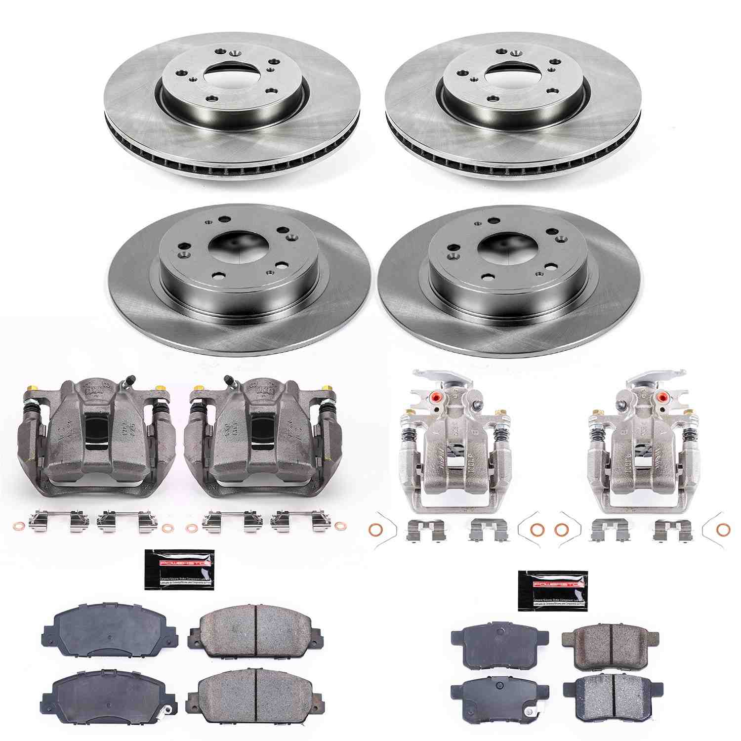 Power Stop 13-17 Honda Accord Front & Rear Autospecialty Brake Kit w/Calipers