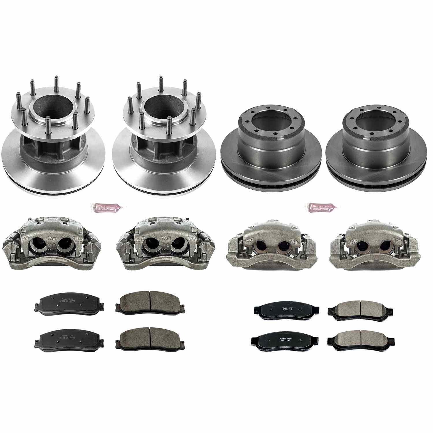 Power Stop 2012 Ford F-350 Super Duty Front and Rear Autospecialty Kit w/Calipers