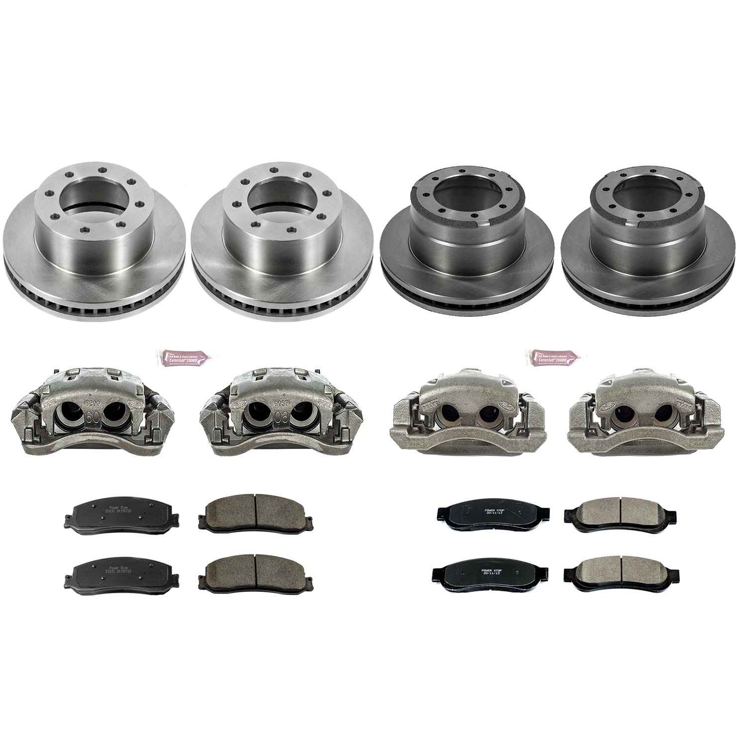 Power Stop 2012 Ford F-350 Super Duty Front & Rear Autospecialty Kit w/Calipers