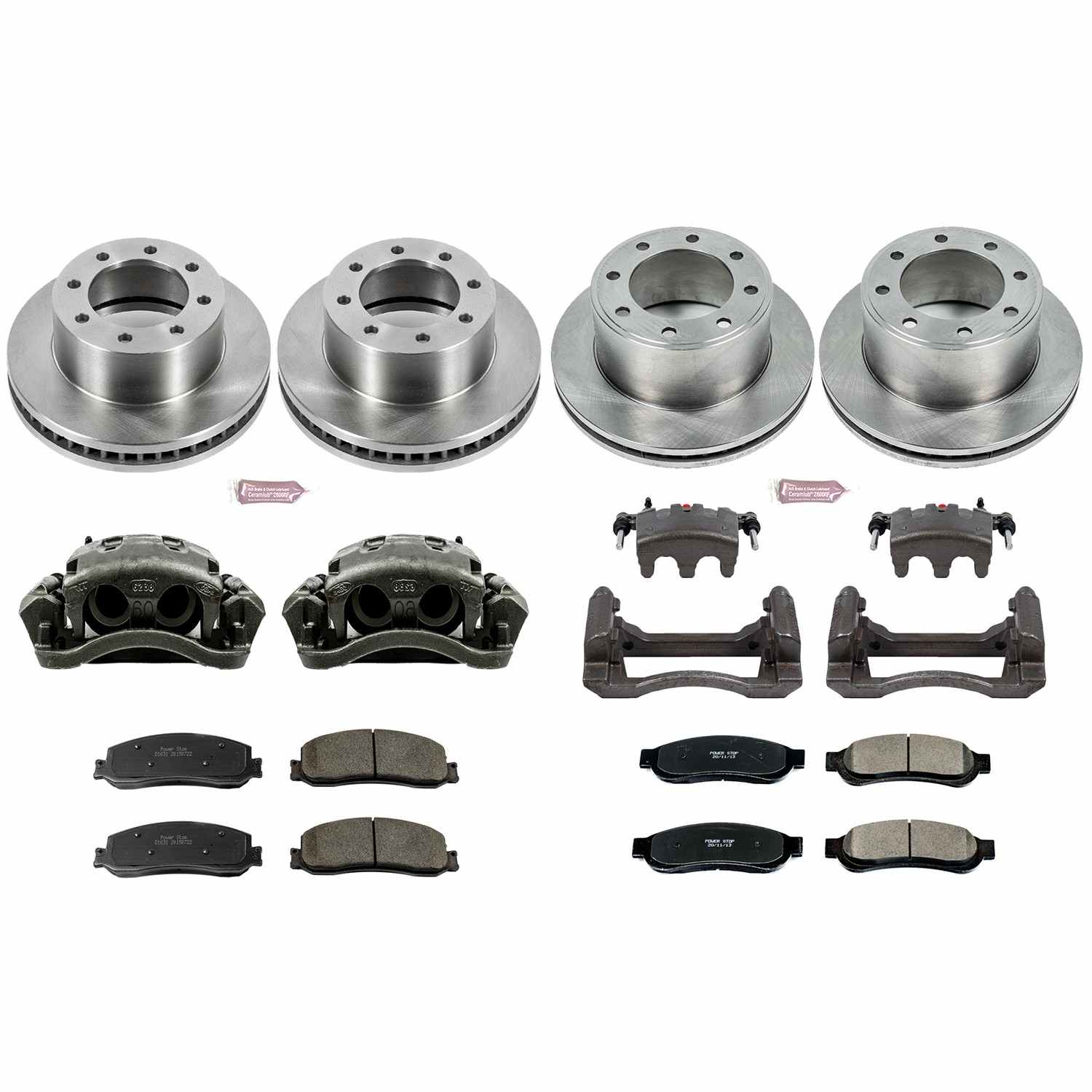 Power Stop 12-13 Ford F-250 Super Duty Front & Rear Autospecialty Kit w/Cals
