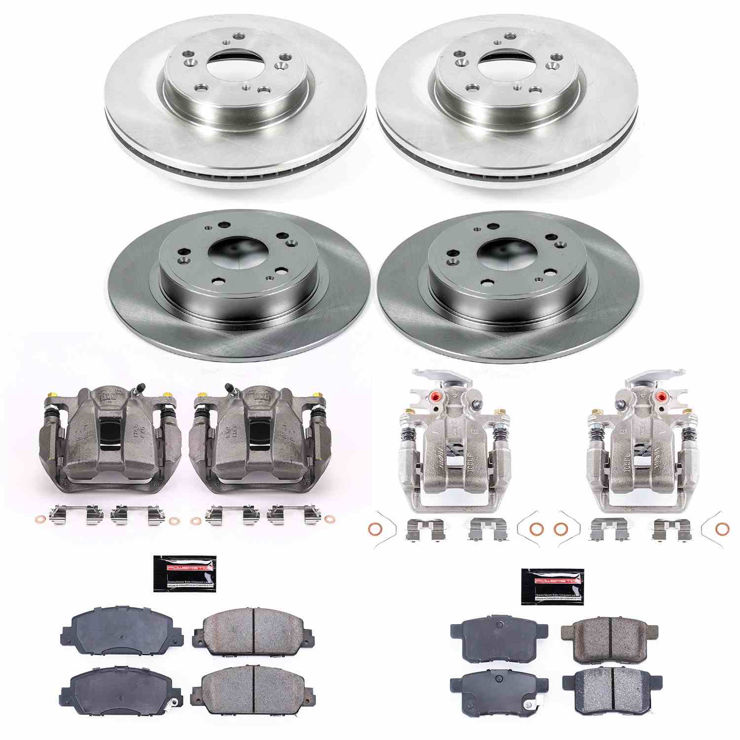 Power Stop 13-17 Honda Accord Front & Rear Autospecialty Brake Kit w/Calipers
