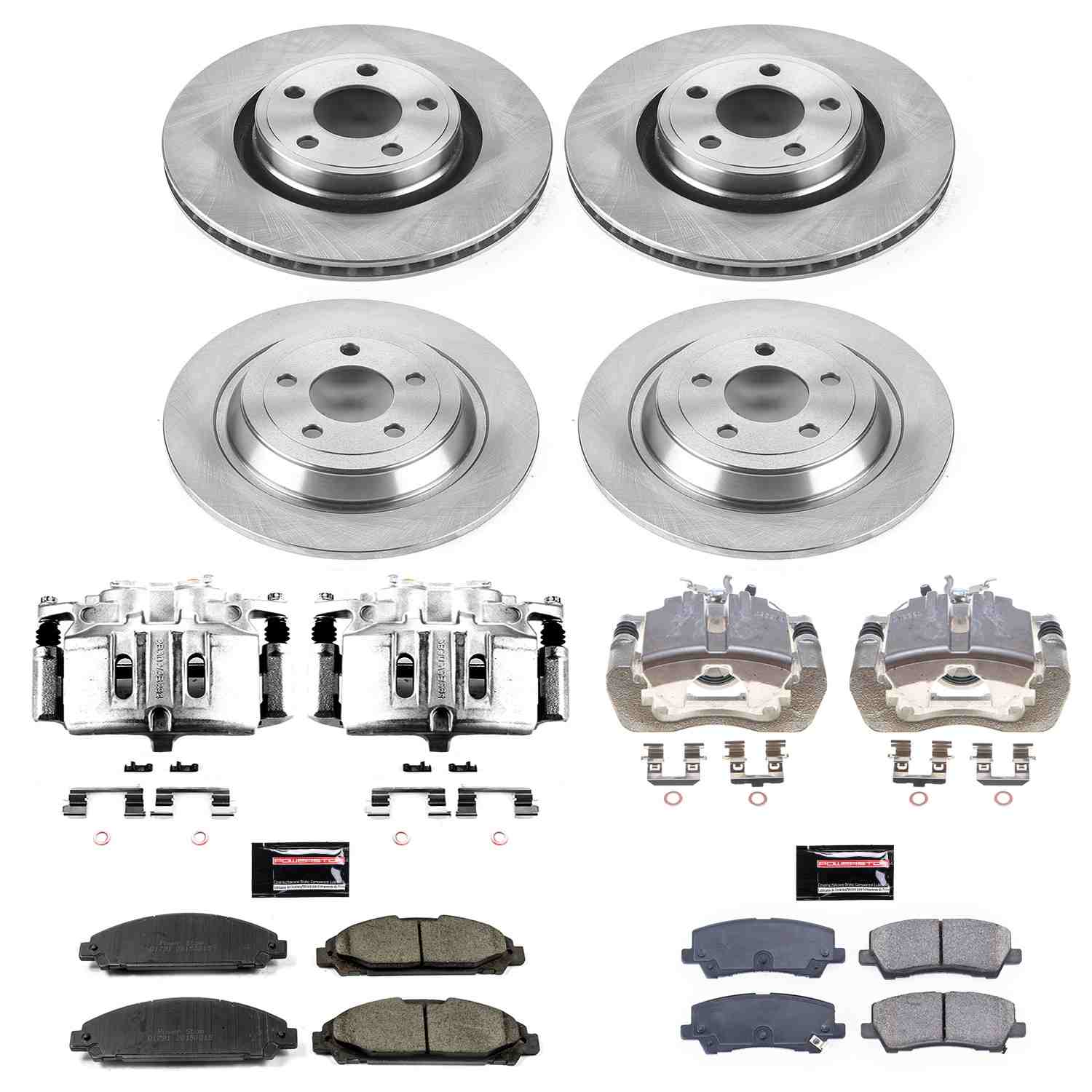 Power Stop 15-19 Ford Mustang Front & Rear Autospecialty Kit w/Cals