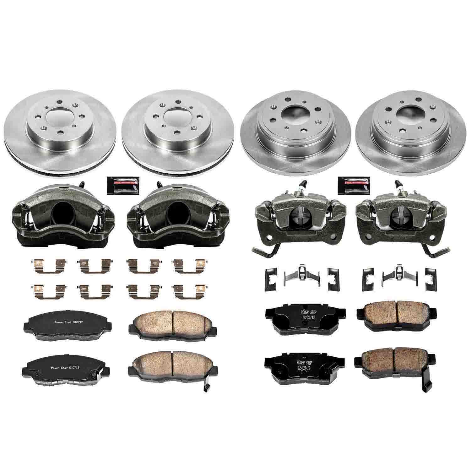 Power Stop 99-00 Honda Civic Front & Rear Autospecialty Brake Kit w/Calipers