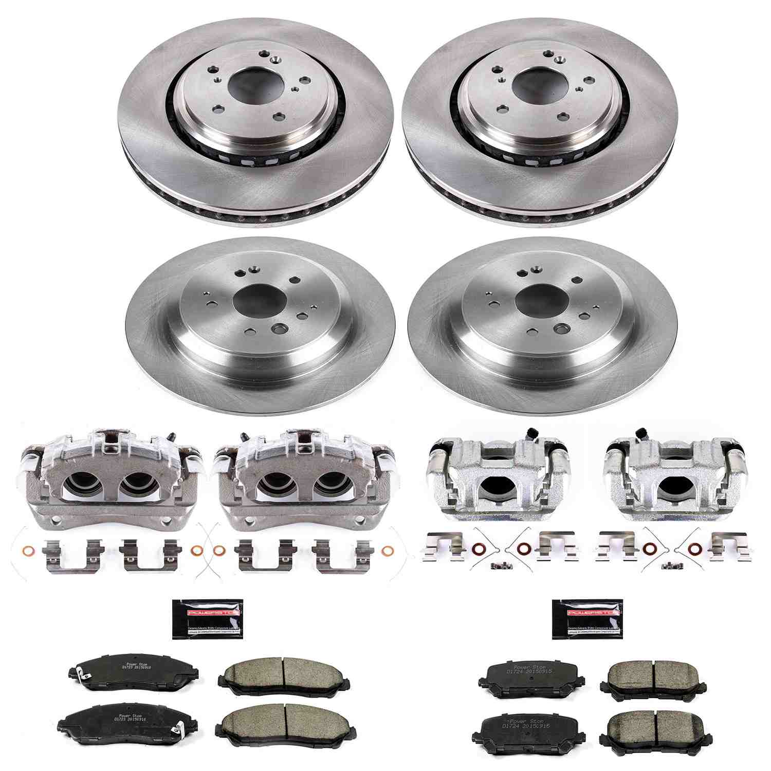 Power Stop 14-16 Acura MDX Front & Rear Autospecialty Kit w/Cals