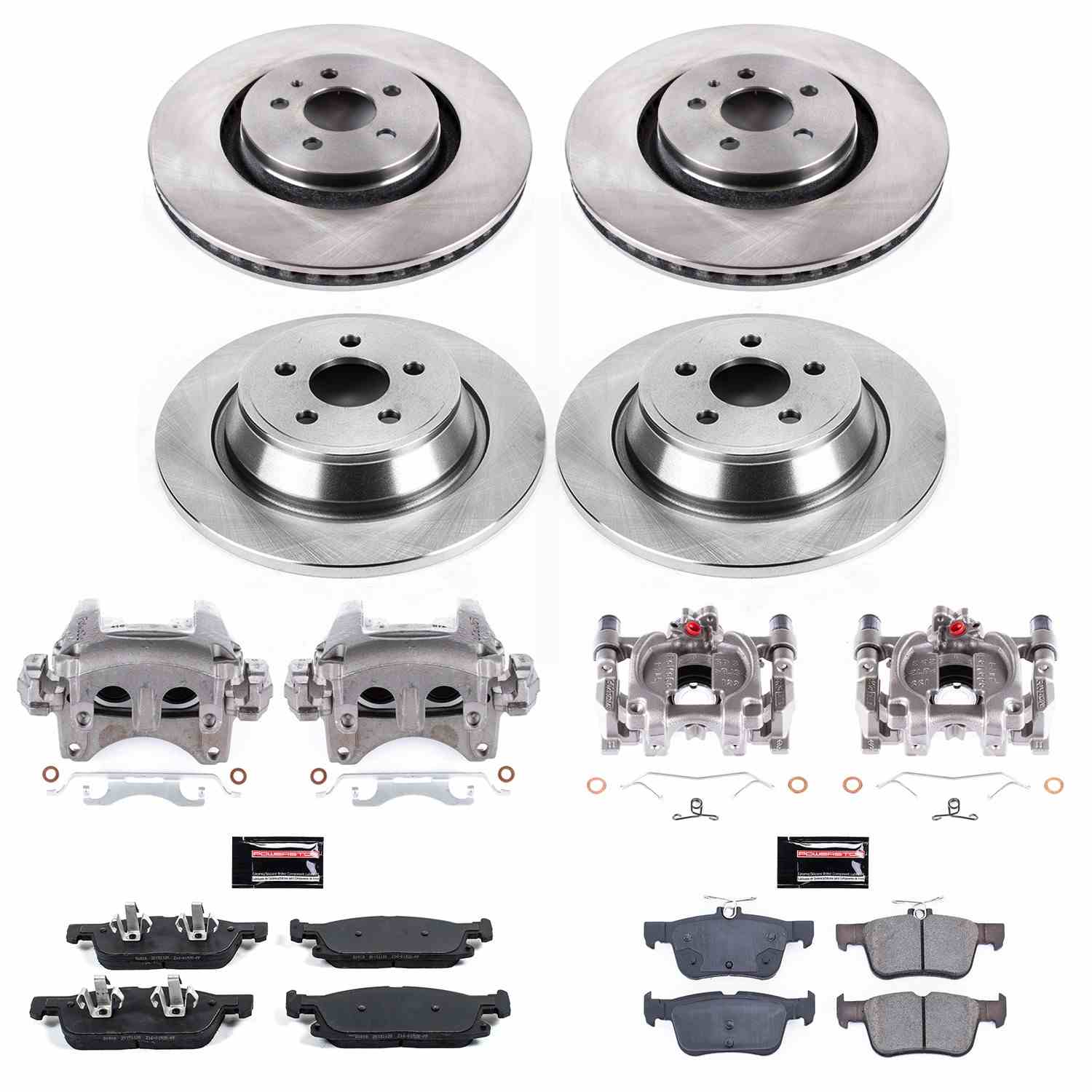 Power Stop 16-18 Lincoln MKX Front and Rear Autospecialty Kit w/Cals