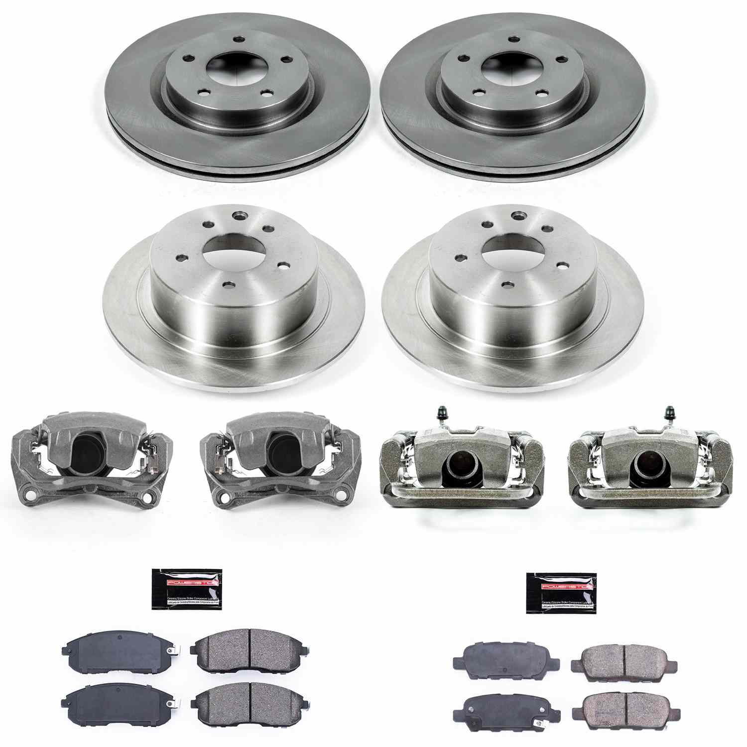 Power Stop 07-10 Nissan Altima Front & Rear Autospecialty Brake Kit w/Calipers