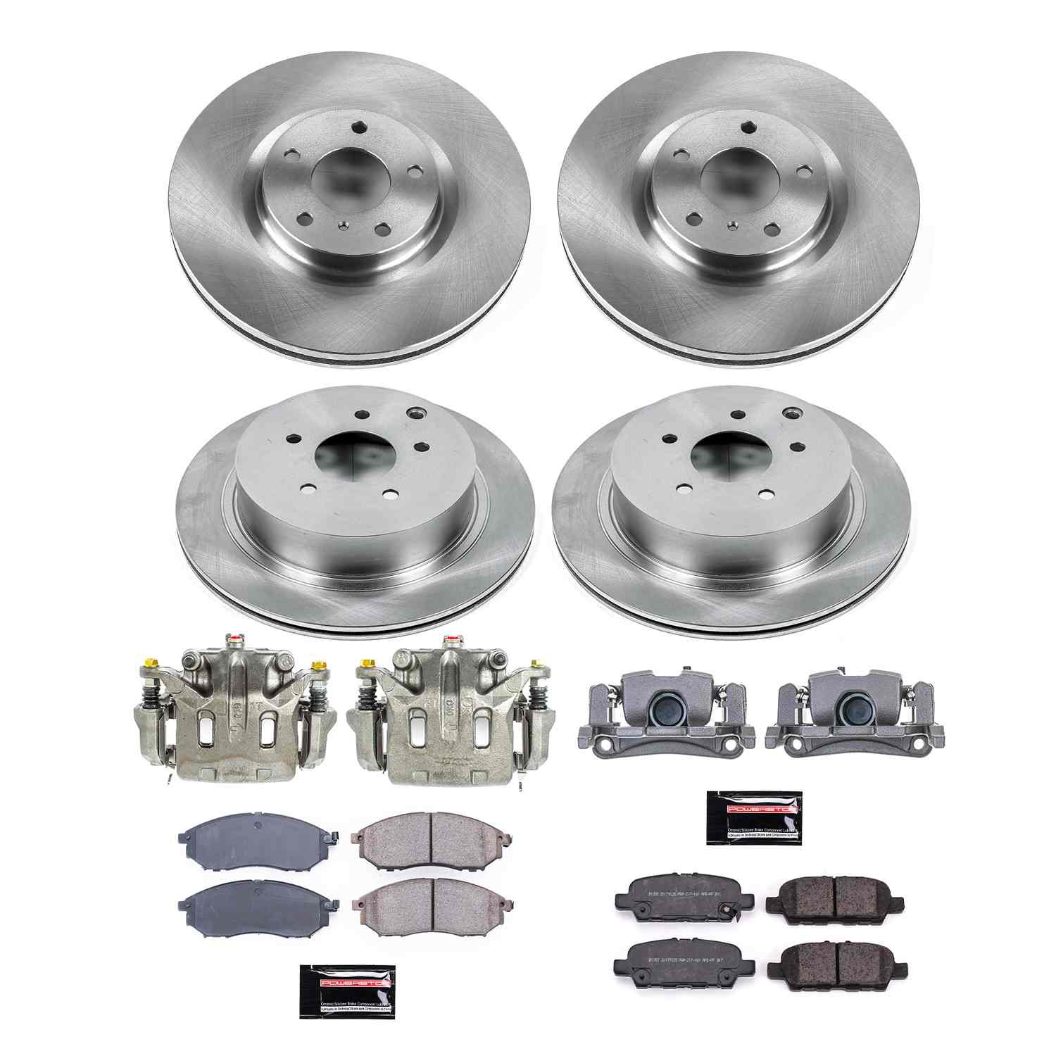 Power Stop 2014 Infiniti QX70 Front & Rear Autospecialty Kit w/Cals