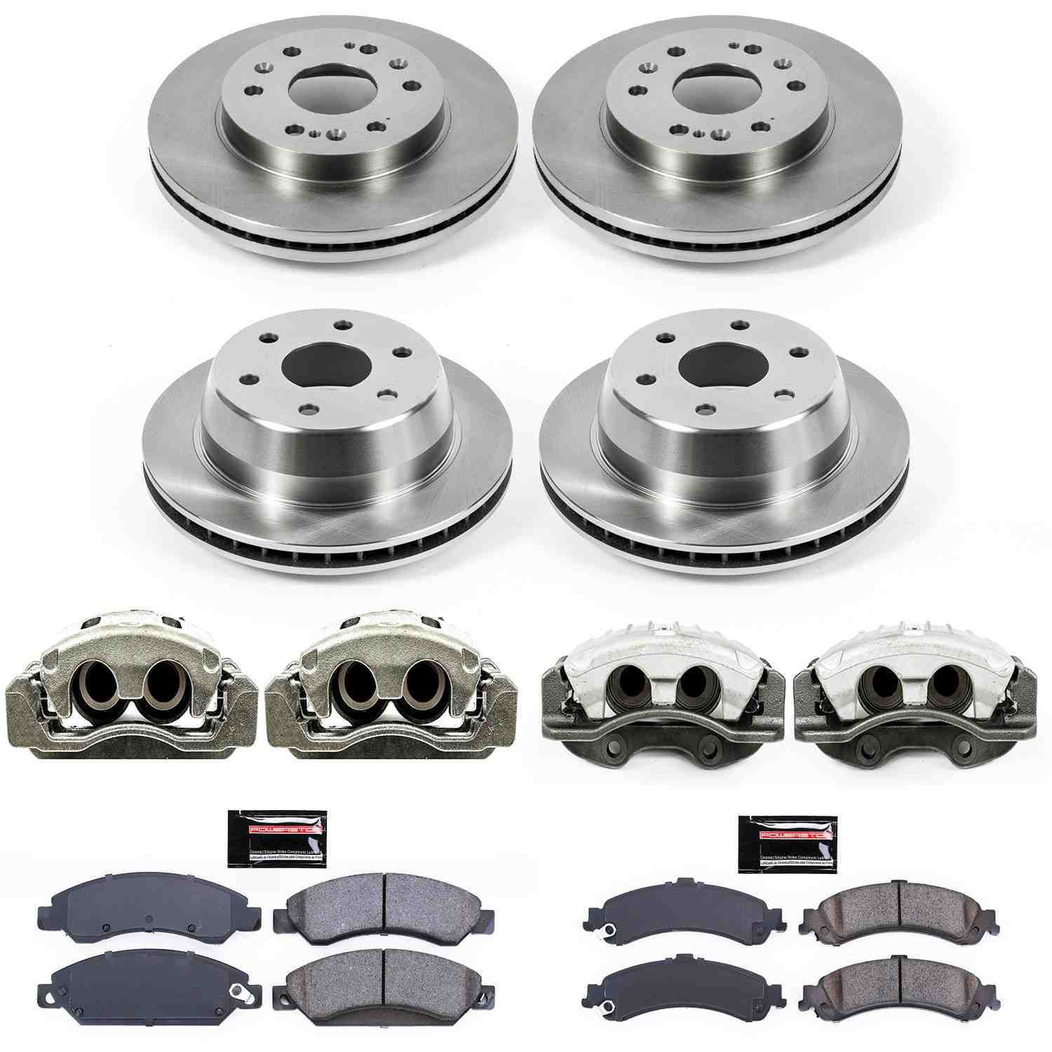 Power Stop 05-06 GMC Sierra 1500 Front & Rear Autospecialty Kit w/Cals