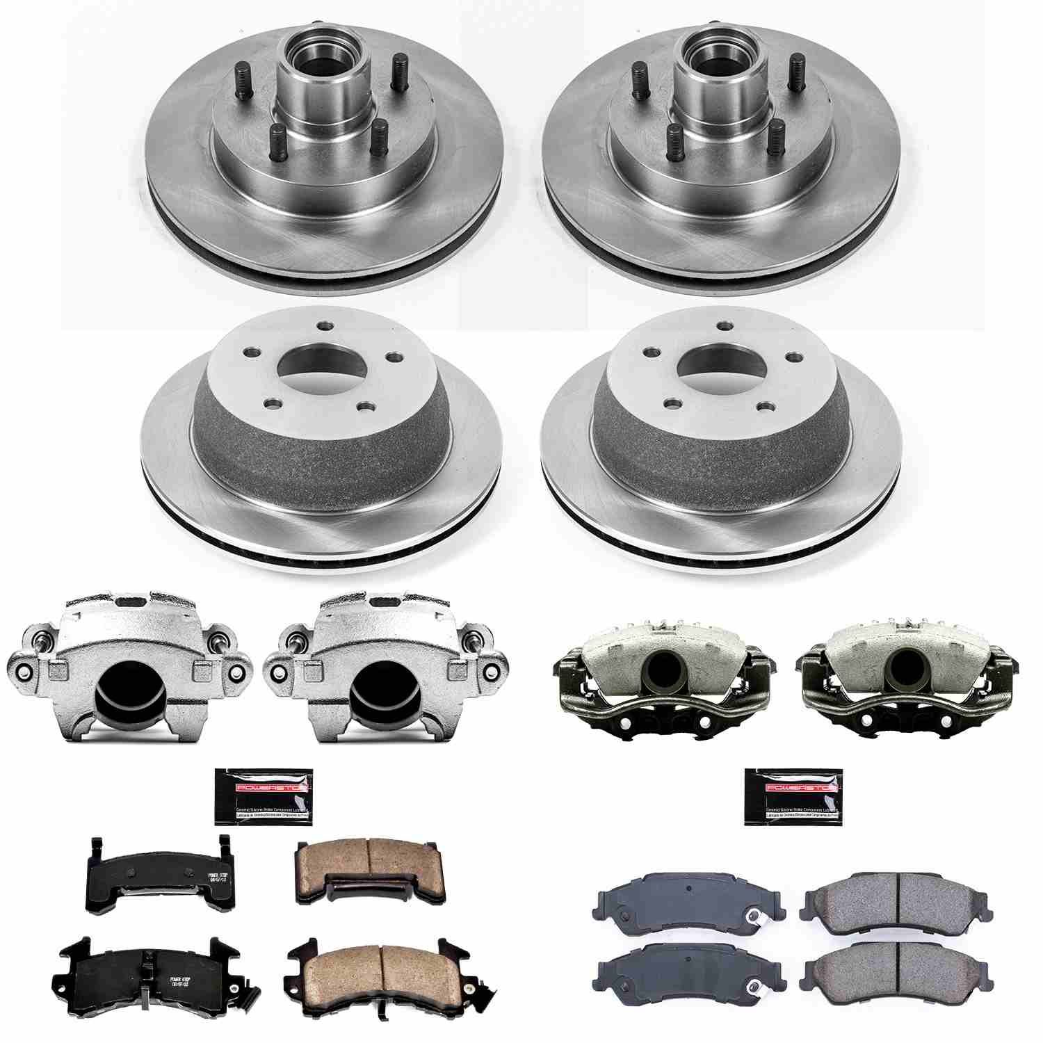 Power Stop 2003 Chevrolet S10 Front & Rear Autospecialty Brake Kit w/Calipers