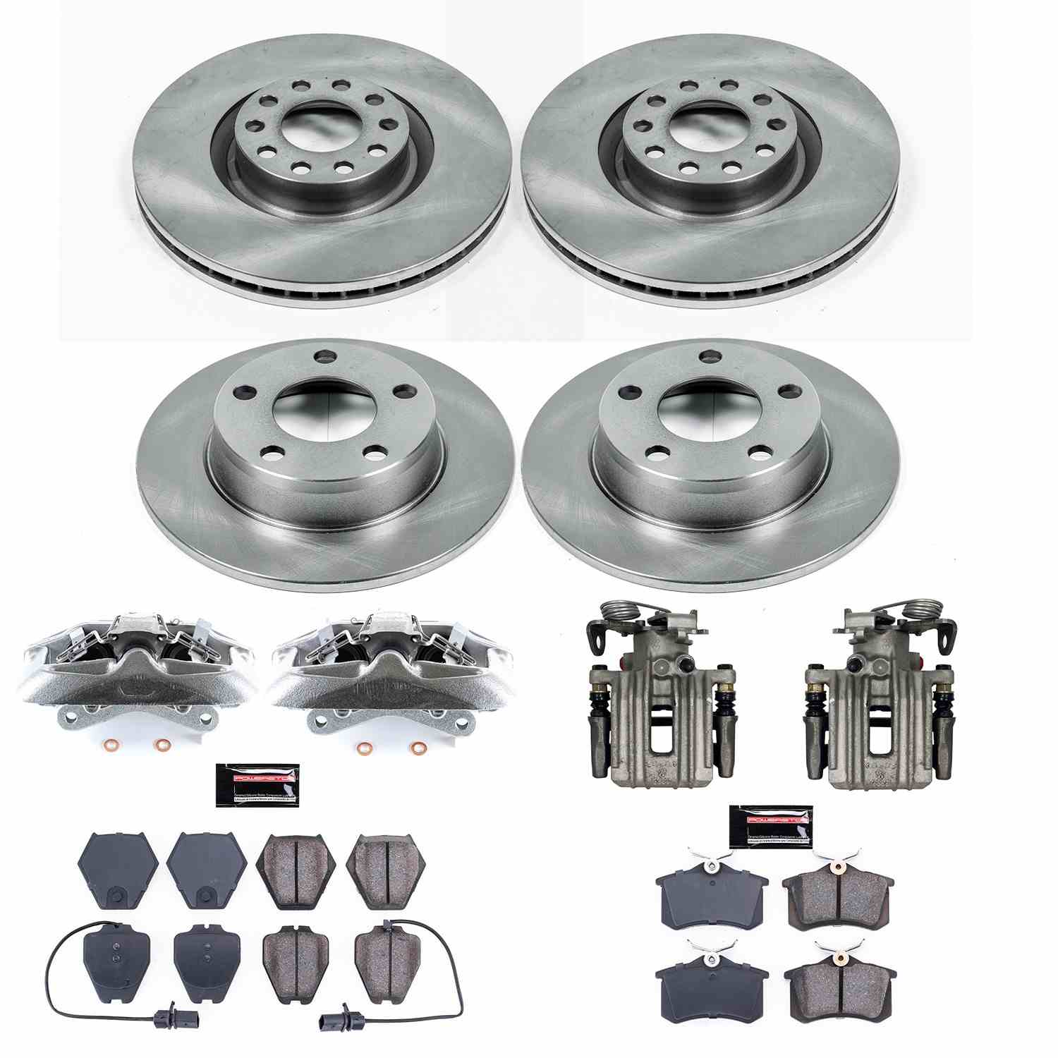 Power Stop 02-04 Audi A6 Quattro Front & Rear Autospecialty Kit w/Cals