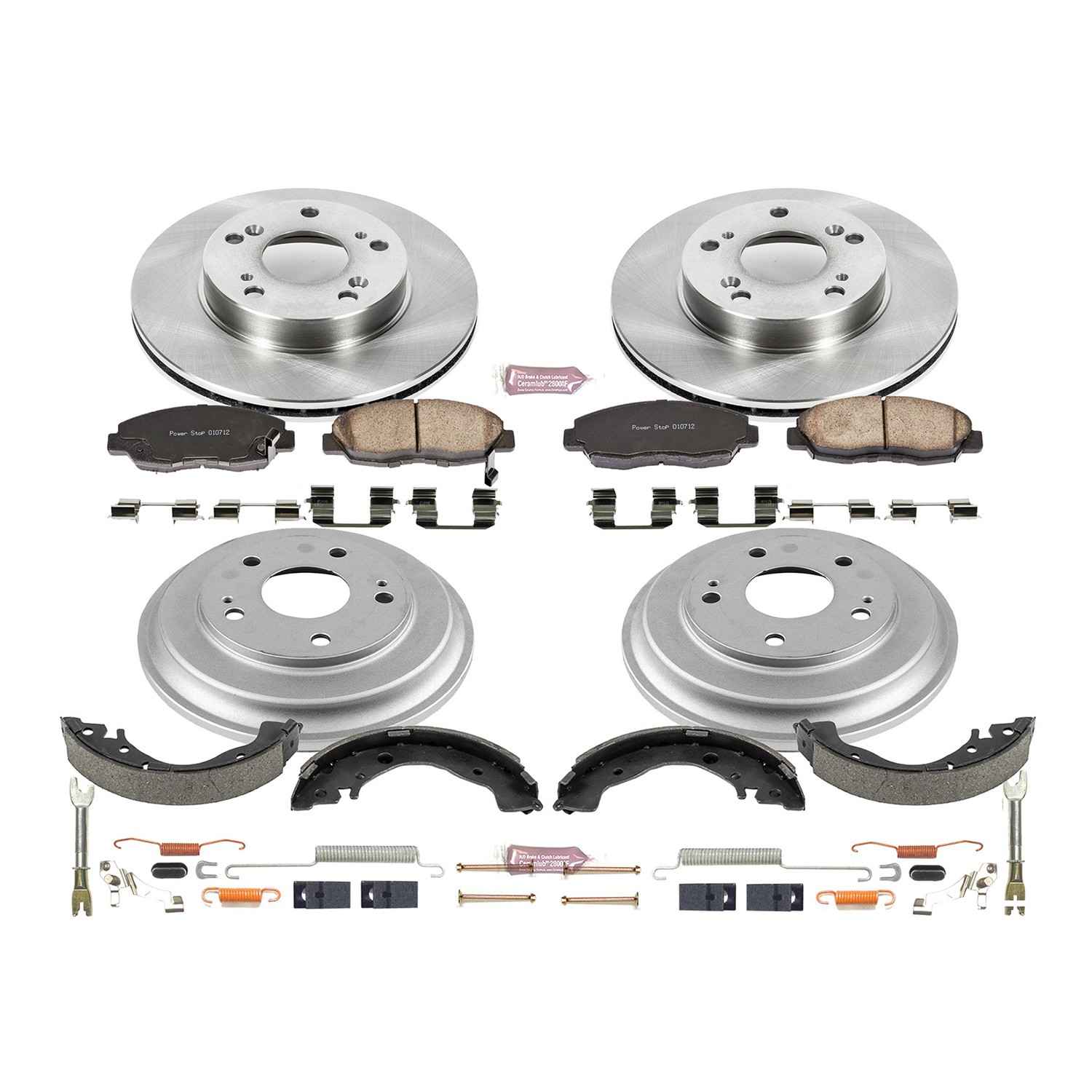 Power Stop 06-11 Honda Civic Coupe Front & Rear Autospecialty Brake Kit