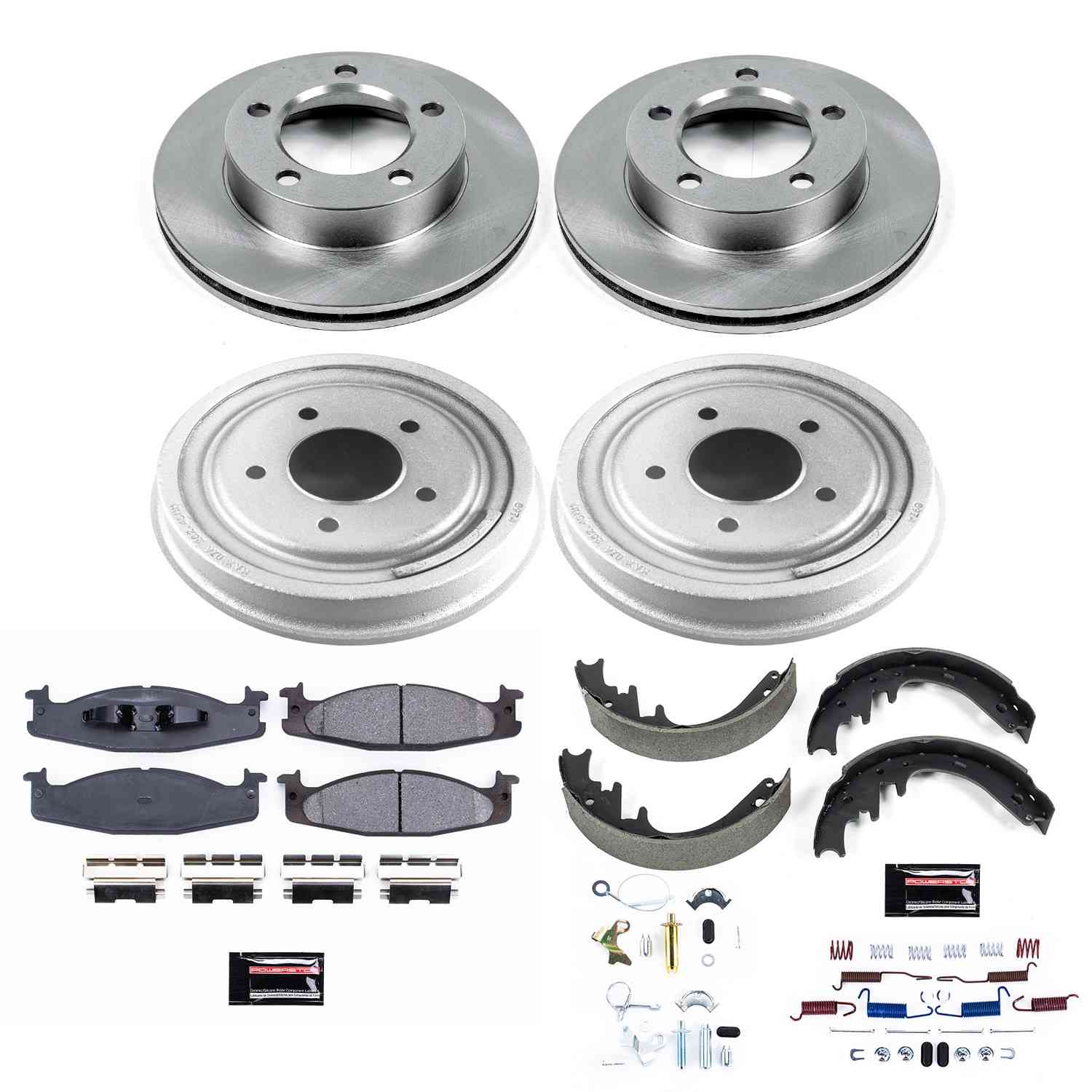 Power Stop 94-96 Ford Bronco Front & Rear Autospecialty Drum Kit