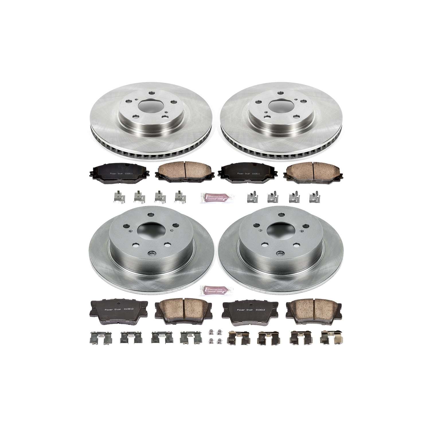 Power Stop 09-10 Pontiac Vibe Front & Rear Autospecialty Brake Kit