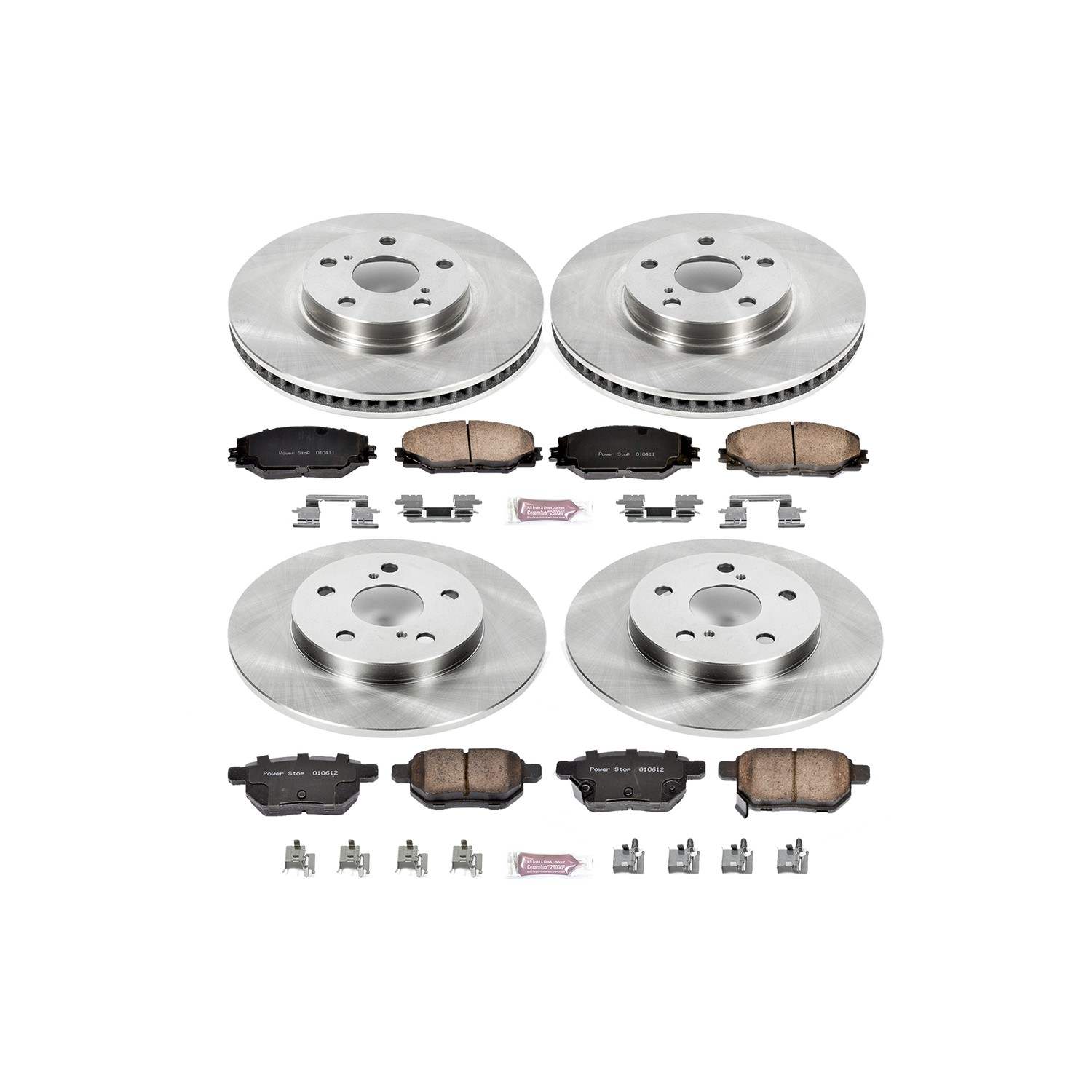 Power Stop 09-10 Pontiac Vibe Front & Rear Autospecialty Brake Kit