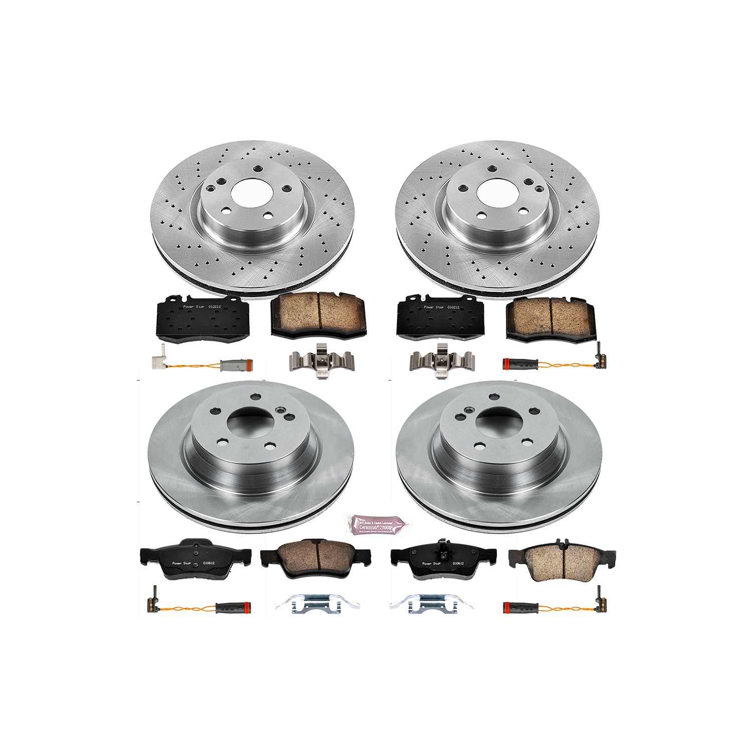 Power Stop 07-09 Mercedes-Benz E350 Front & Rear Autospecialty Brake Kit