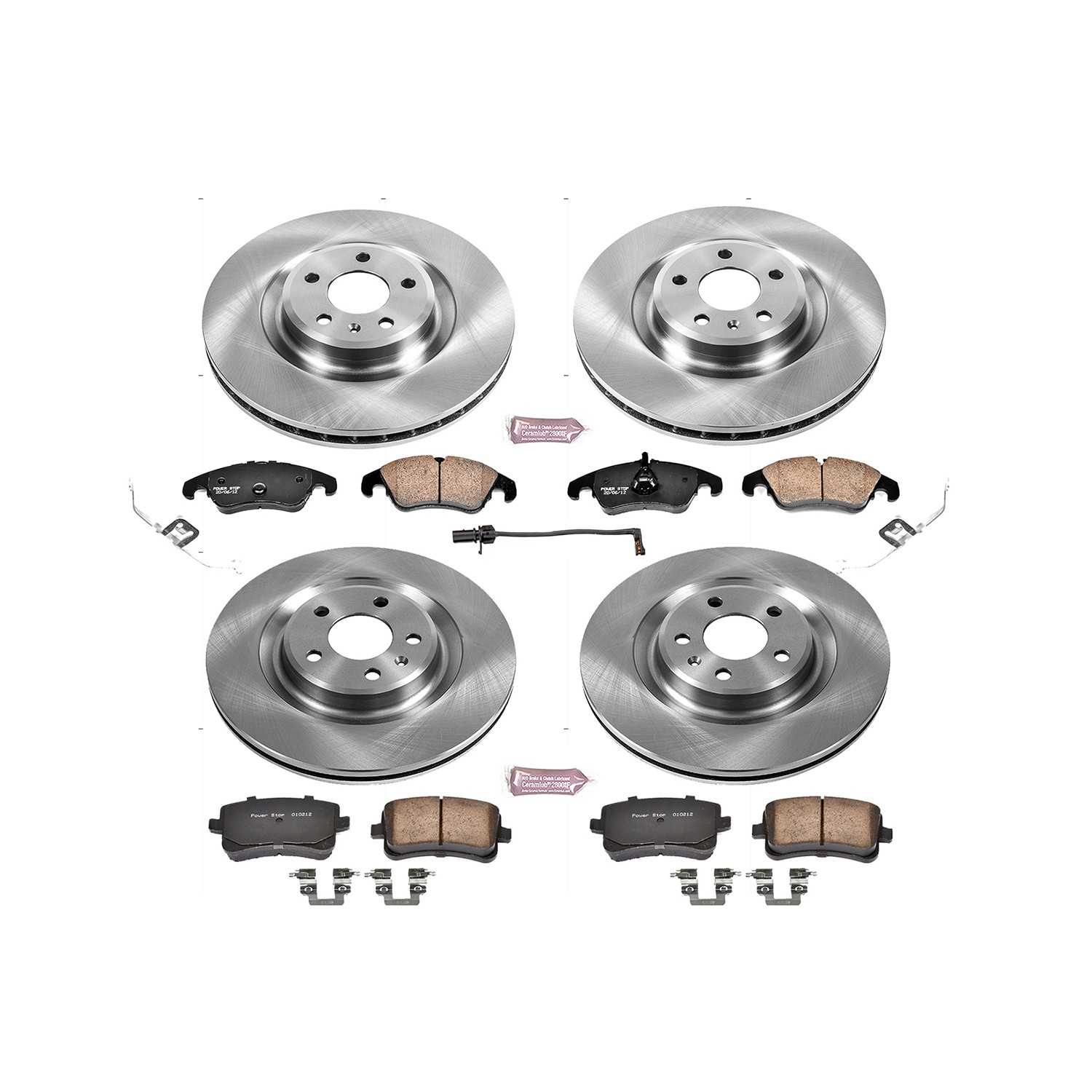 Power Stop 2011 Audi S4 Front & Rear Autospecialty Brake Kit