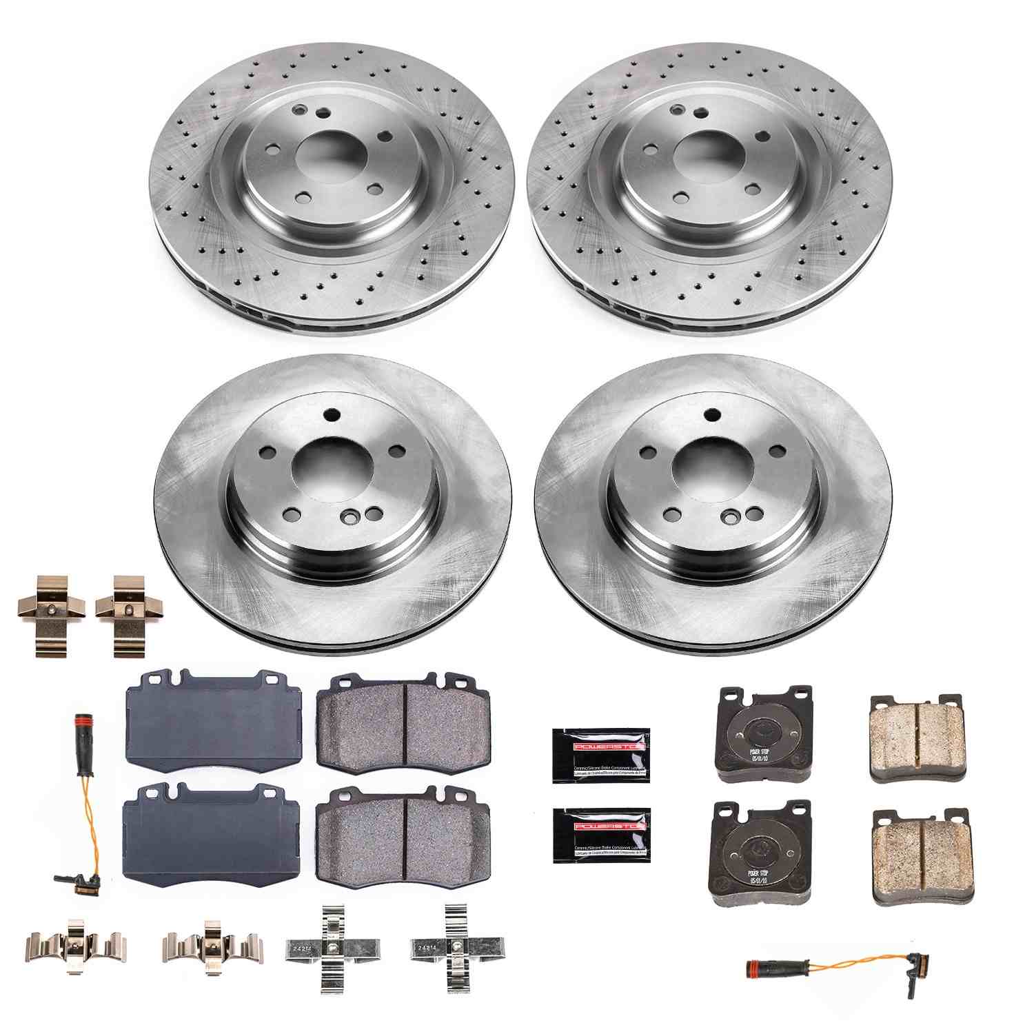 Power Stop 02-04 Mercedes-Benz C32 AMG Front & Rear Autospecialty Brake Kit