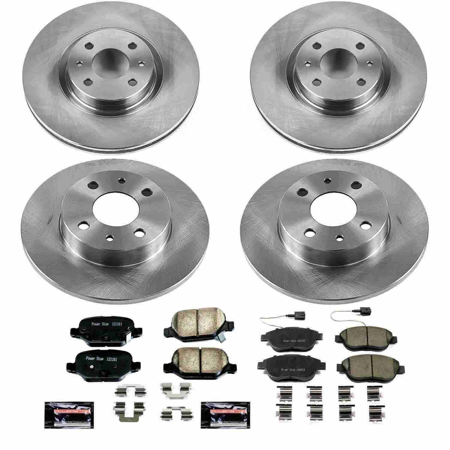 Power Stop 12-18 Fiat 500 Front & Rear Autospecialty Brake Kit