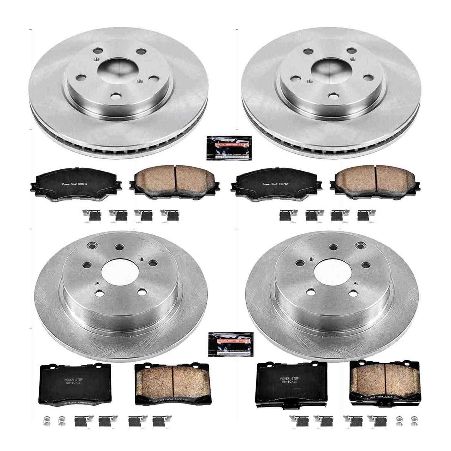 Power Stop 12-17 Toyota Prius V Front & Rear Autospecialty Brake Kit