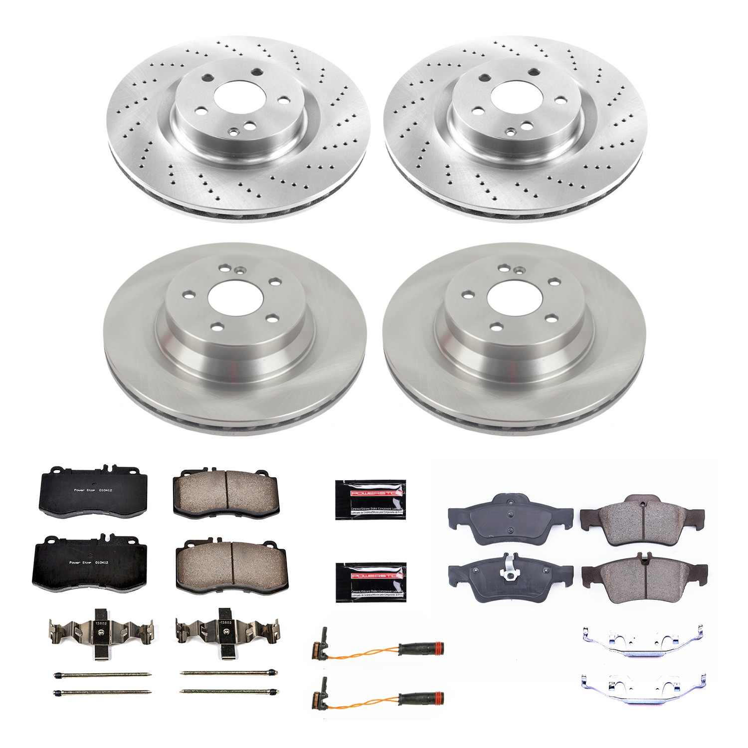 Power Stop 10-11 Mercedes-Benz E550 Front & Rear Autospecialty Brake Kit