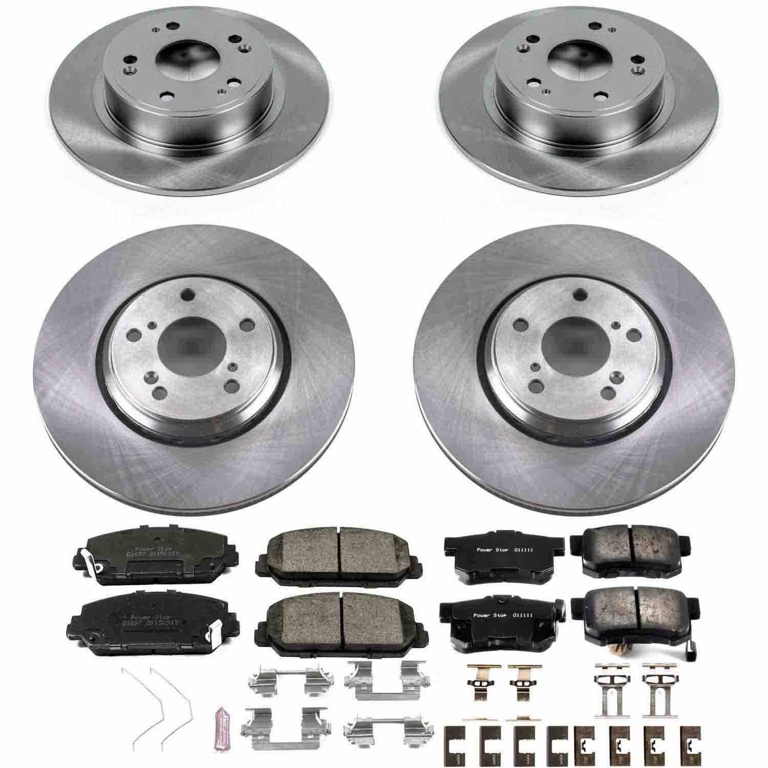 Power Stop 17-18 Acura ILX Front & Rear Autospecialty Brake Kit