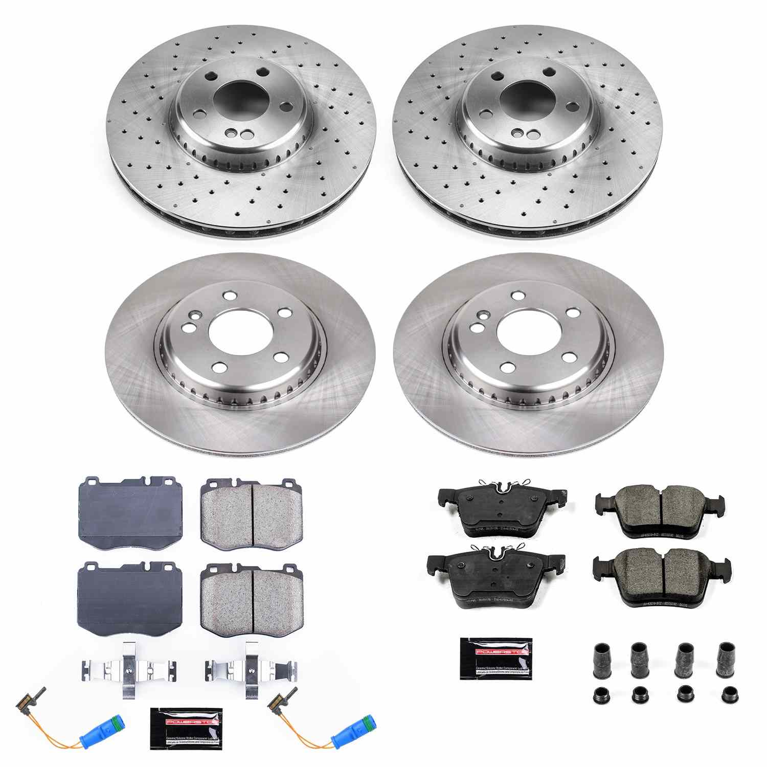 Power Stop 2018 Mercedes-Benz C350e Front & Rear Autospecialty Brake Kit