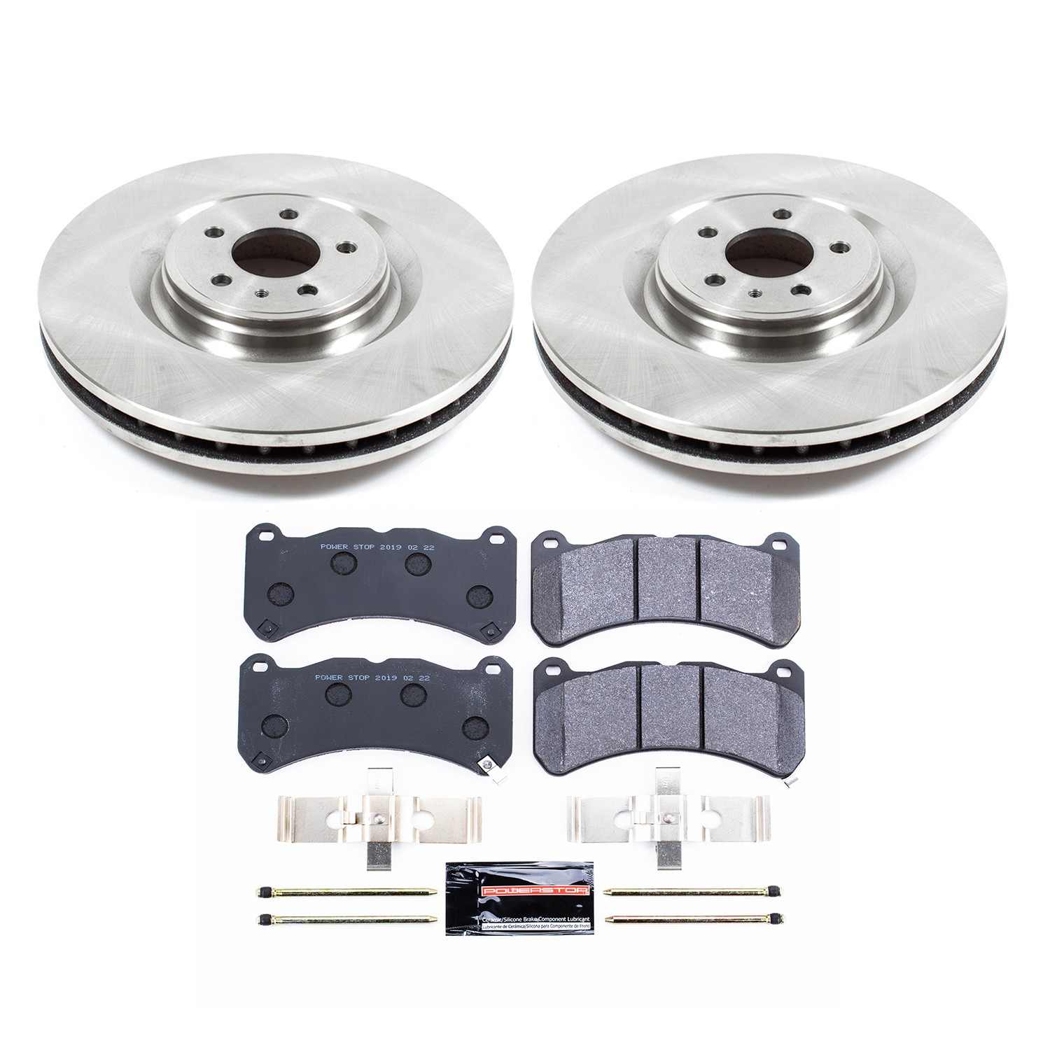 Power Stop 13-14 Ford Mustang Front Track Day Brake Kit