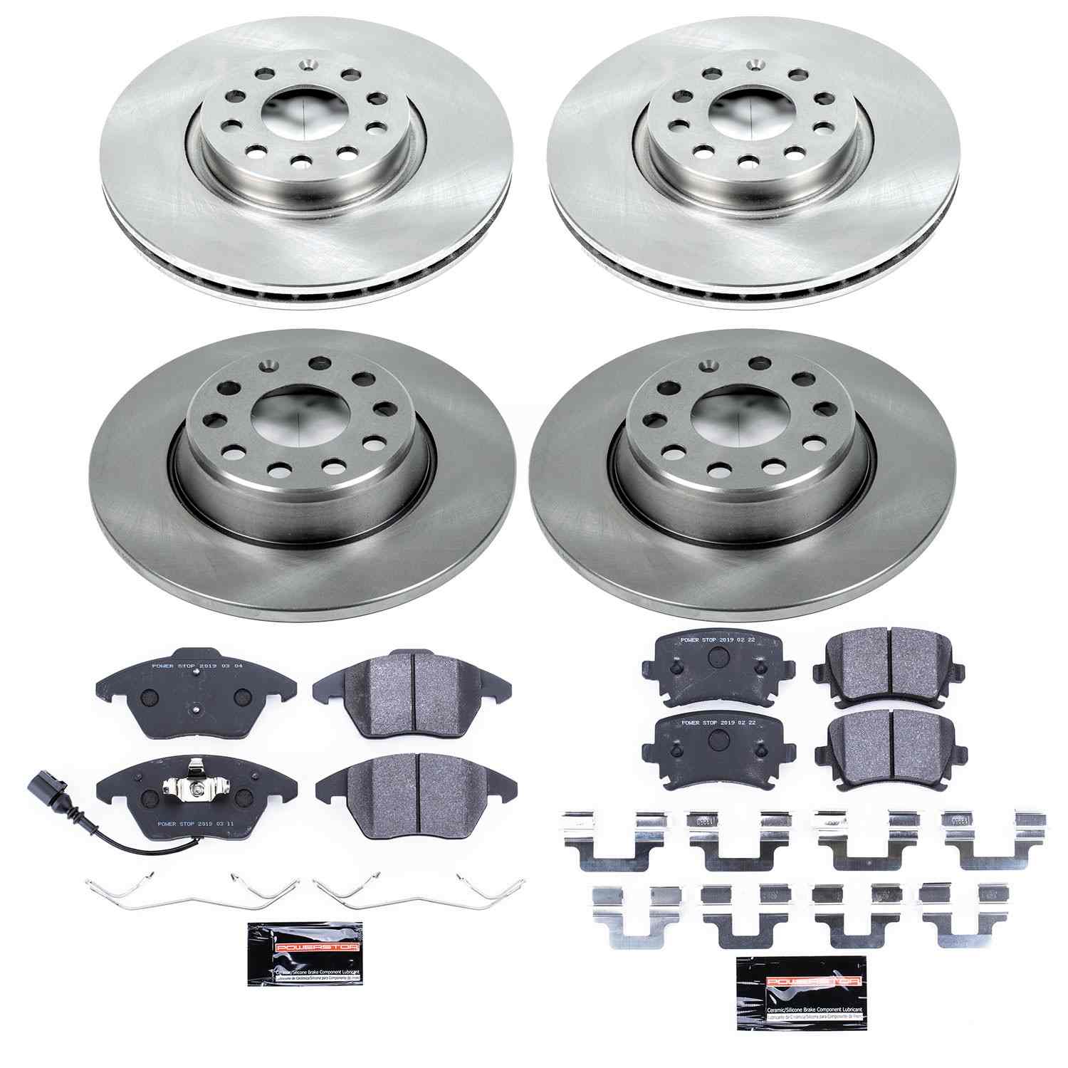 Power Stop 06-09 Audi A3 Front & Rear Track Day SPEC Brake Kit