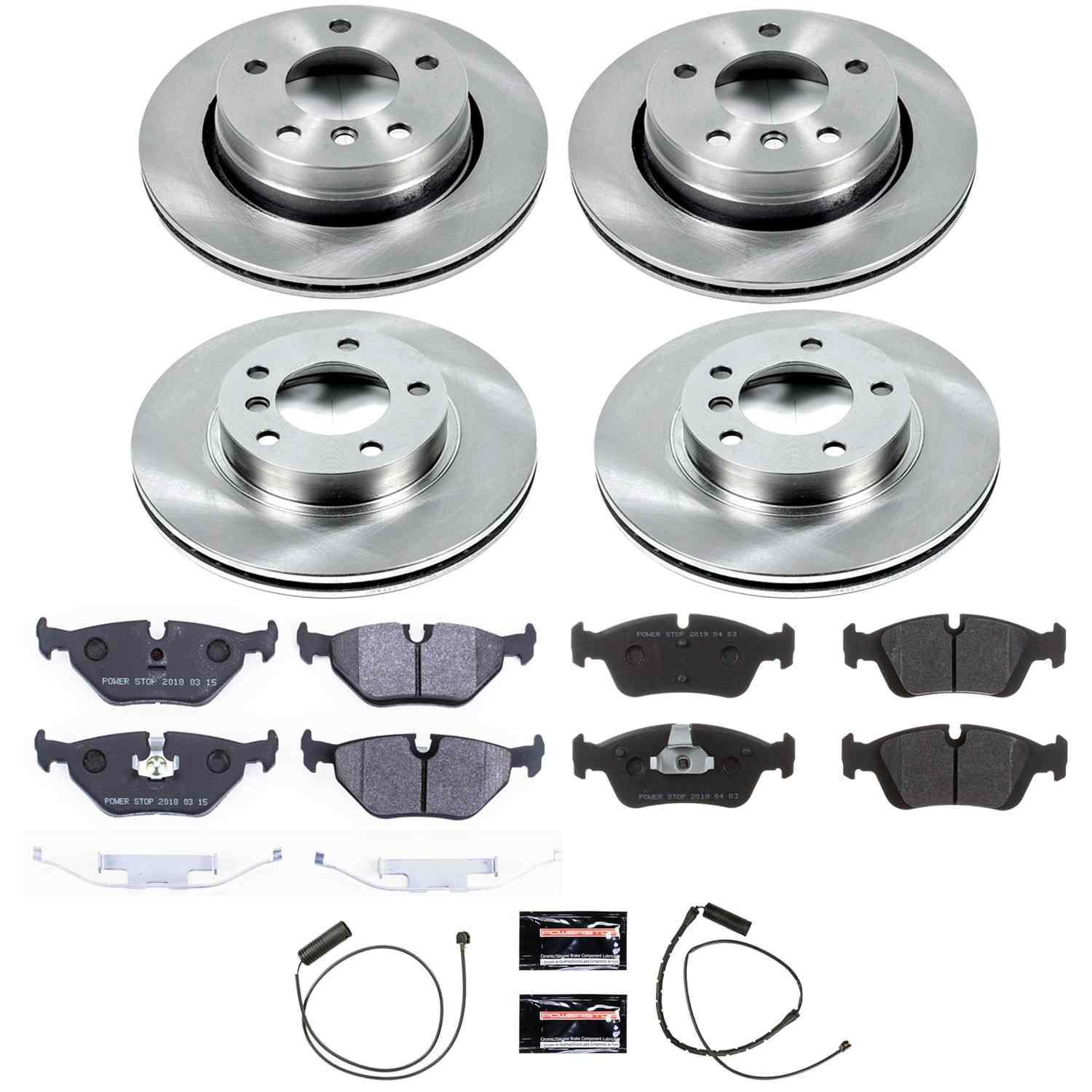 Power Stop 98-99 BMW 323i Front & Rear Track Day SPEC Brake Kit