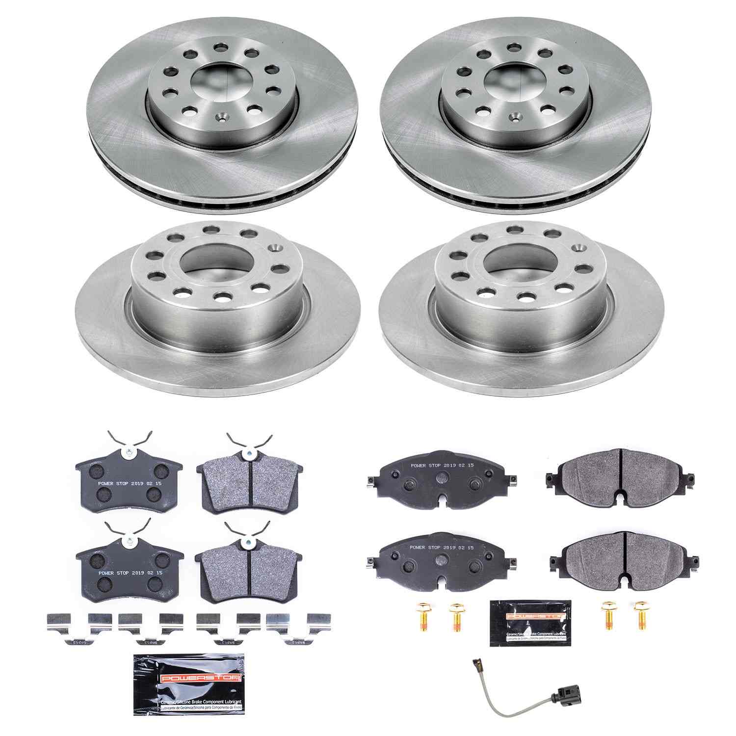 Power Stop 15-16 Volkswagen Golf Front & Rear Track Day SPEC Brake Kit