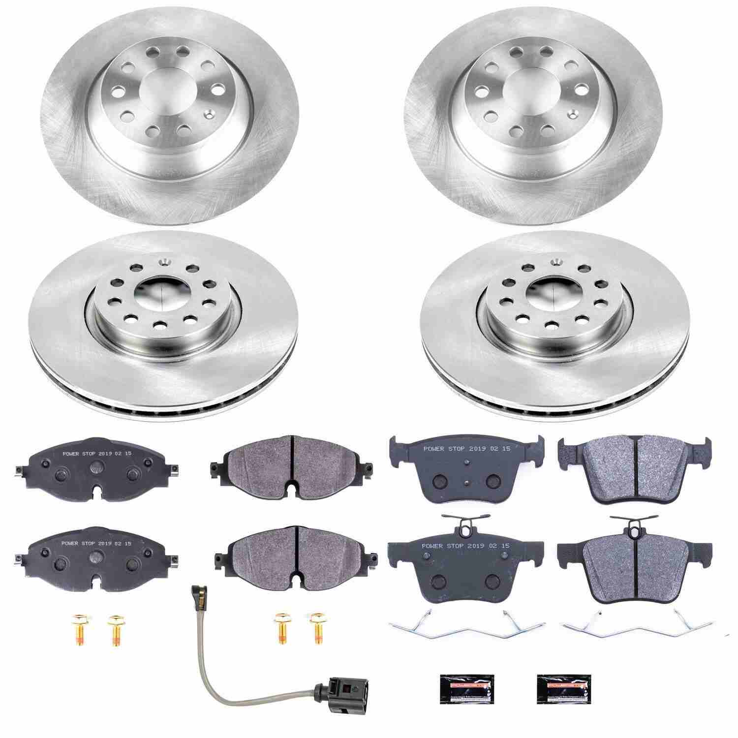 Power Stop 16-18 Audi TT Quattro Front & Rear Track Day SPEC Brake Kit