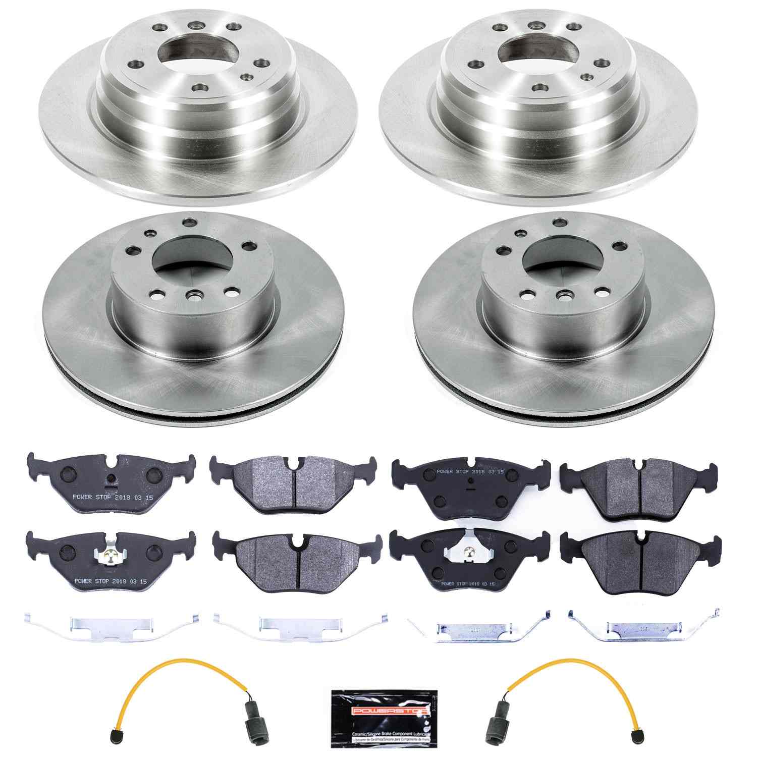 Power Stop 1989 BMW 525i Front & Rear Track Day SPEC Brake Kit