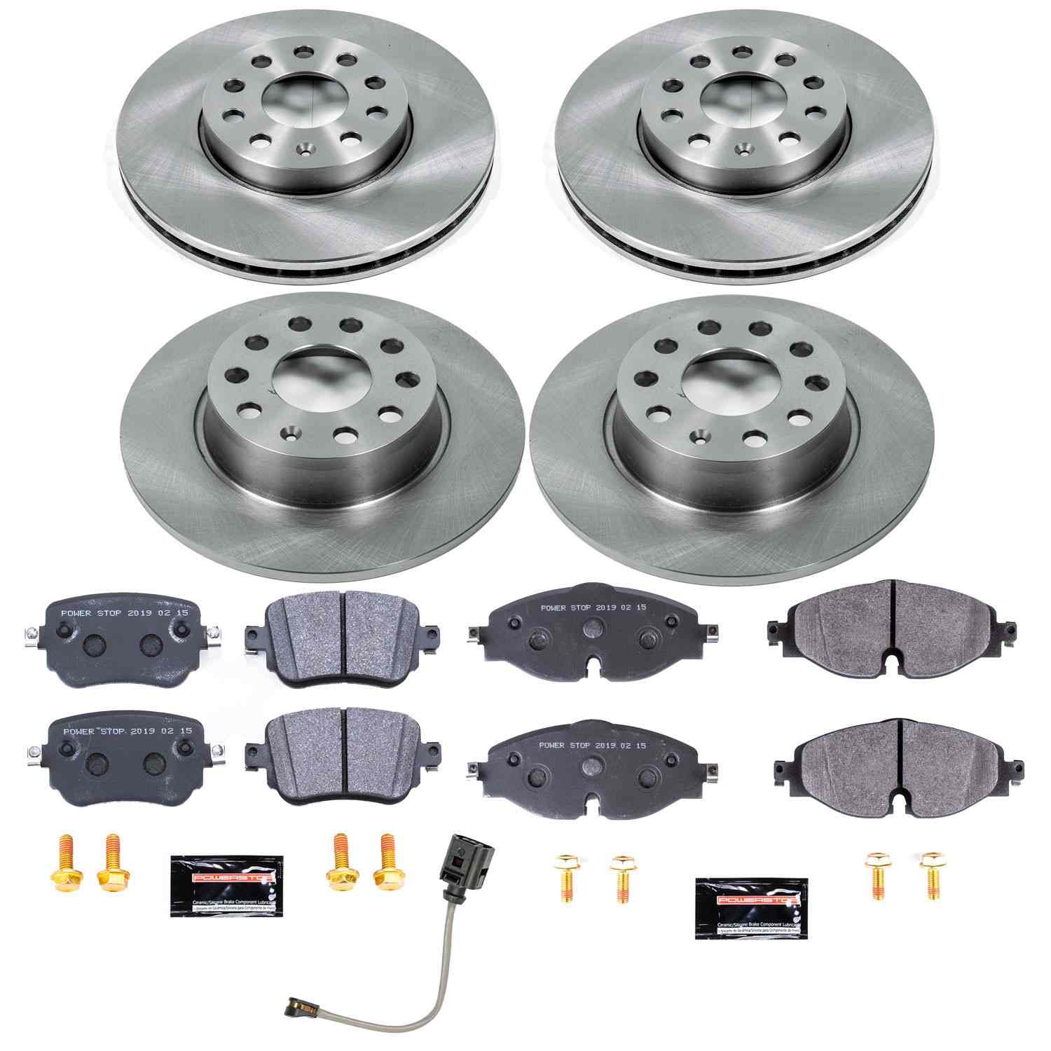 Power Stop 2019 Volkswagen Golf Front & Rear Track Day SPEC Brake Kit