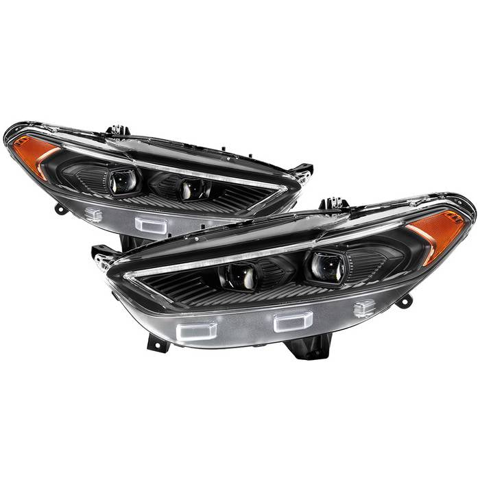 xTune 13-16 Ford Fusion Halogen Projector Headlights - Black PRO-JH-FFU13-LB-BK