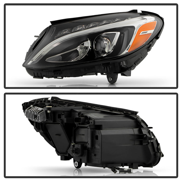 xTune 15-18 Mercedes C Class LED Single Projector Headlight - OE Left (PRO-JH-MBW20515-FLED-OE-L)