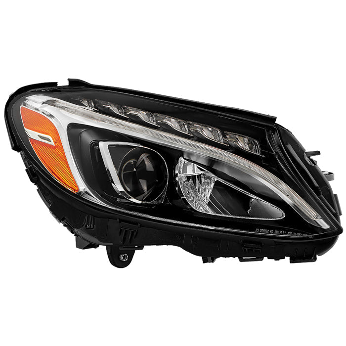xTune 15-18 Mercedes C Class LED Single Projector Headlight - OE Right PRO-JH-MBW20515-FLED-OE-R