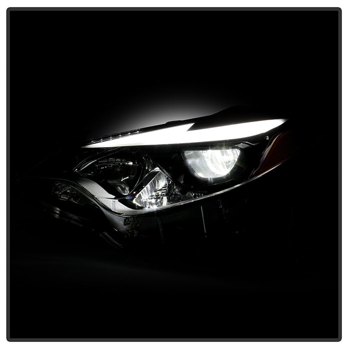 xTune 14-16 Toyota Corolla w/LED DRL (OE Style) Headlights - Black w/ Chrome (PRO-JH-TCOL14-LED-BK)