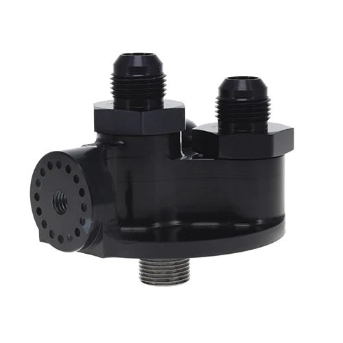 Peterson Fluid Systems Remote Filter Mount 3/4 -16AN Thread -12AN Fittings - Ford Style