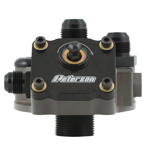 Peterson Fluid Systems Primer Filter Mount -12AN 1 1/2-12 - Right Side Inlet