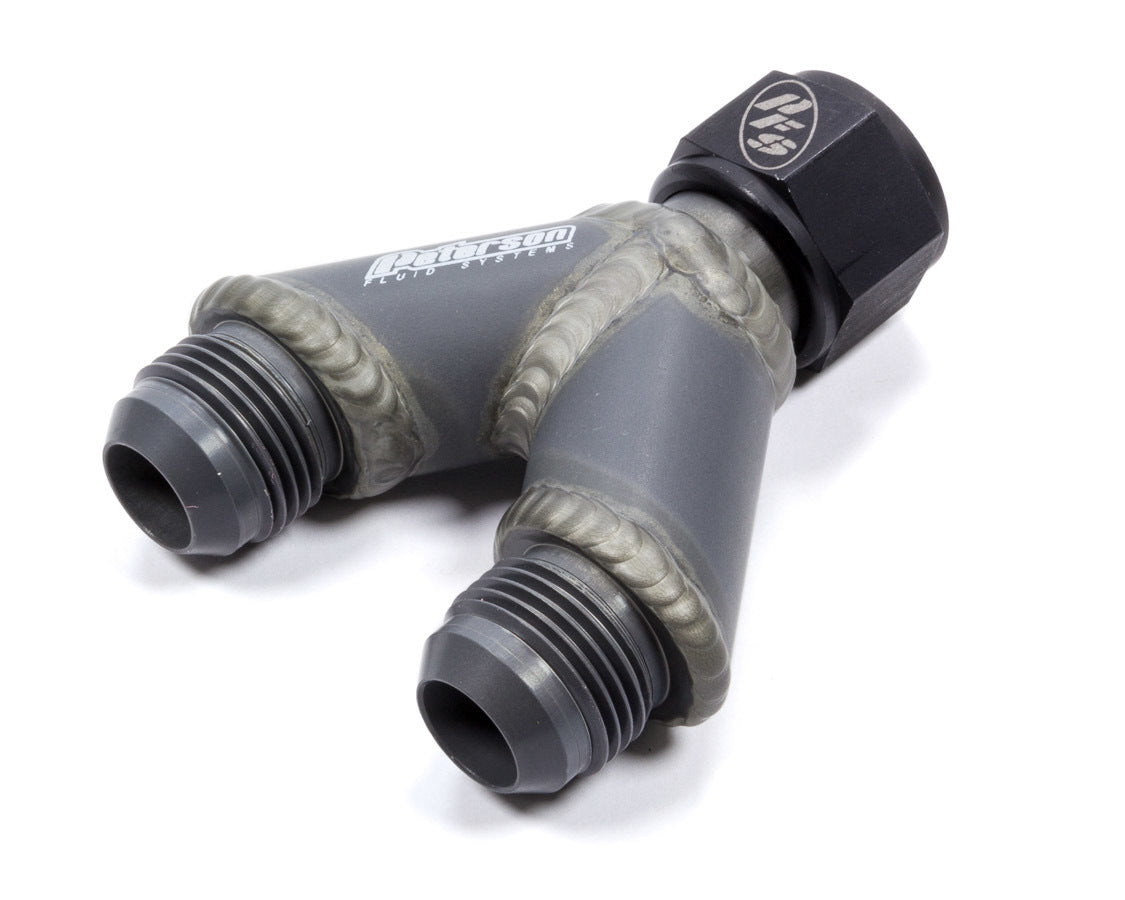 Peterson Fluid Systems Y-Manifold -12AN B Nut To -12/12