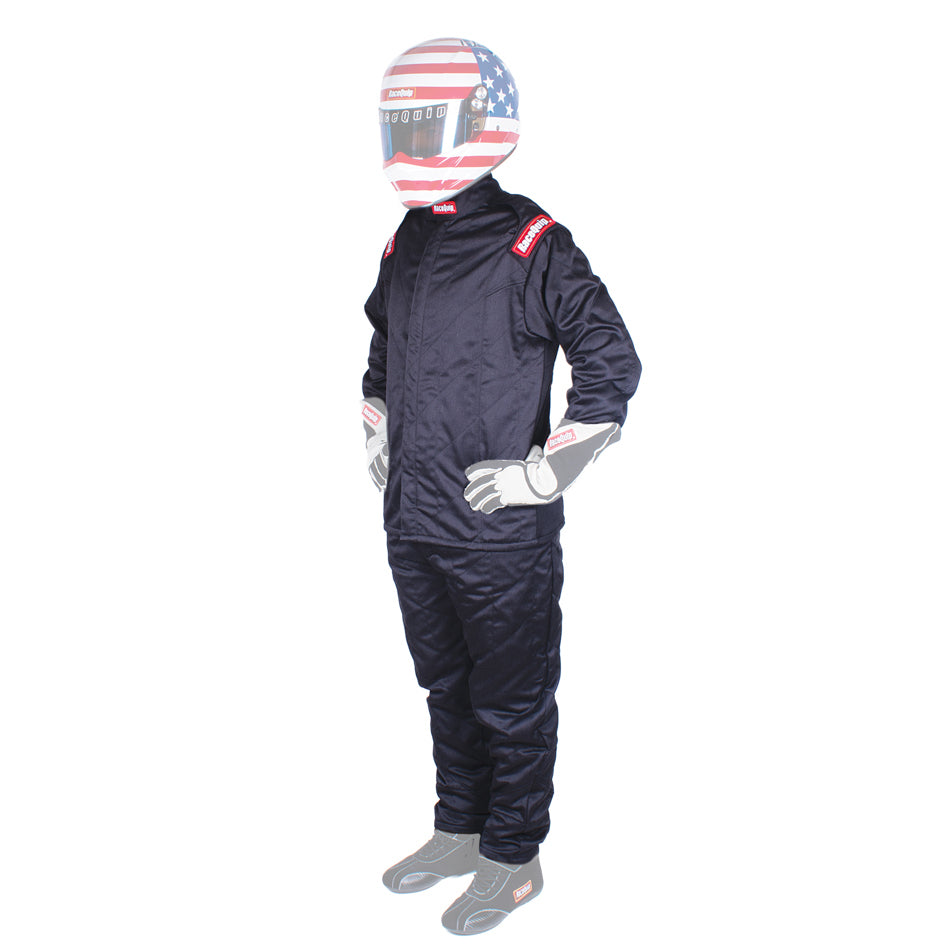 RaceQuip Black Chevron-5 Jacket SFI-5 - Large