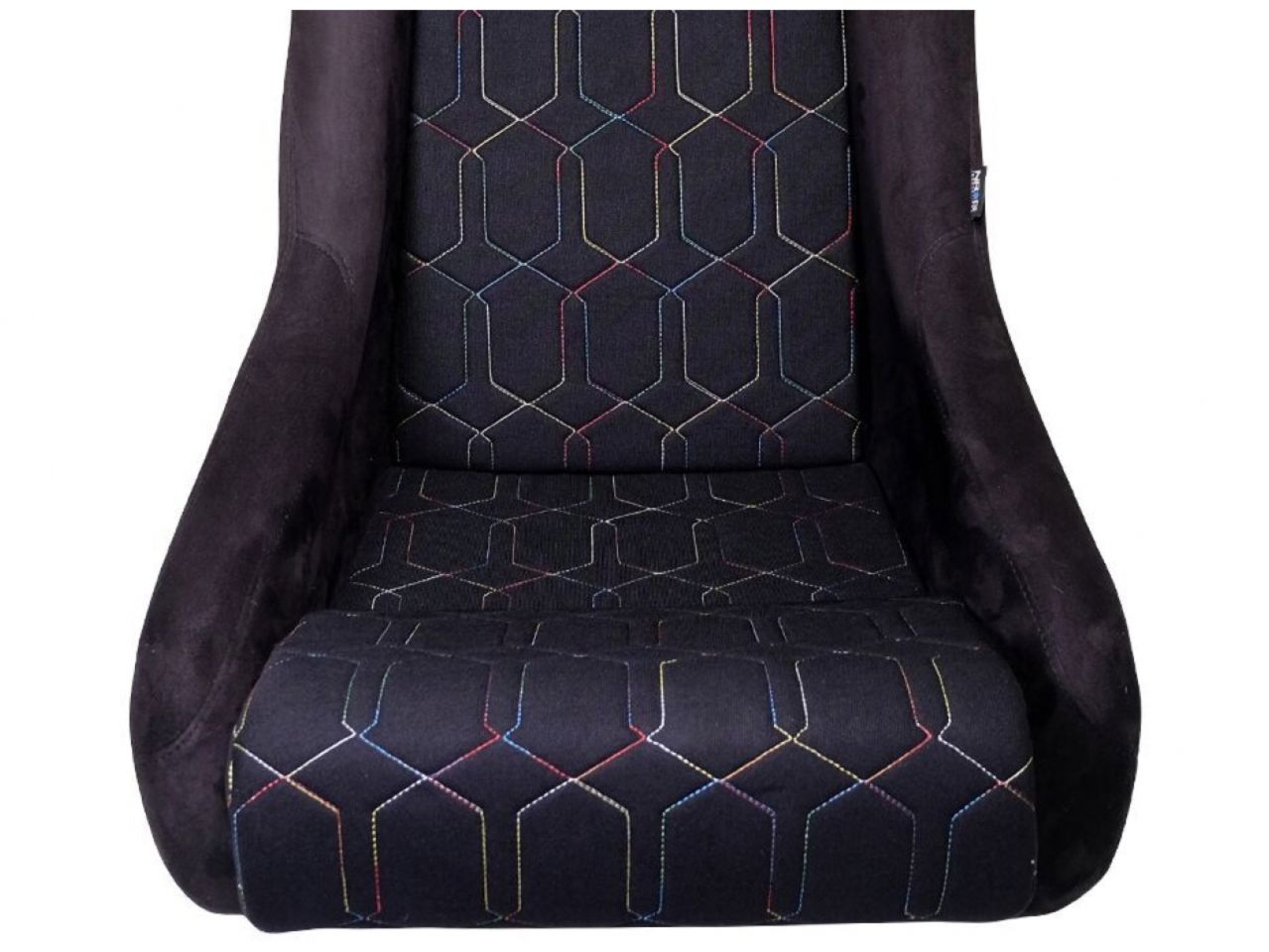 NRG FRP Bucket Seat Cushion - Multi Color Geometric 3-Piece Seat Cushion
