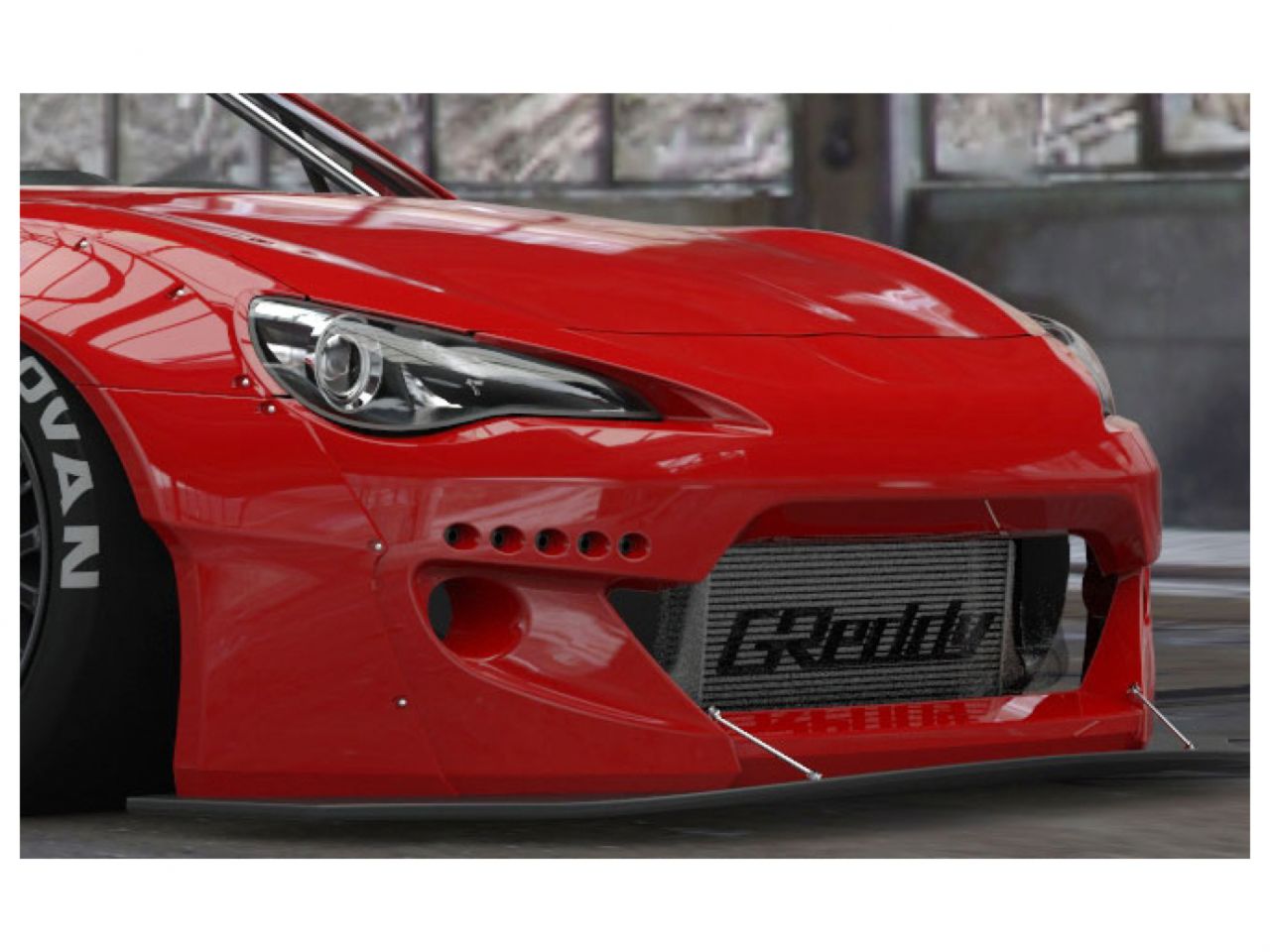 GReddy 13+ Scion FR-S Version 2 Greddy X Rocket Bunny 86 Aero Front Splitter Only